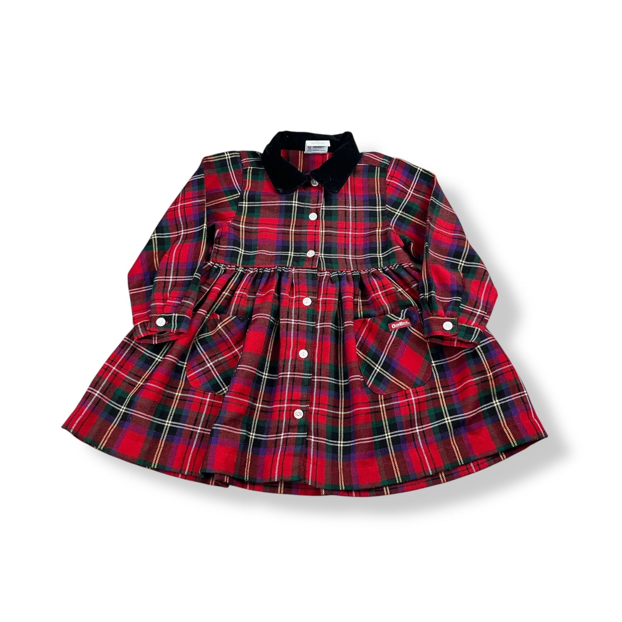 Vintage OshKosh Flannel Dress 3T