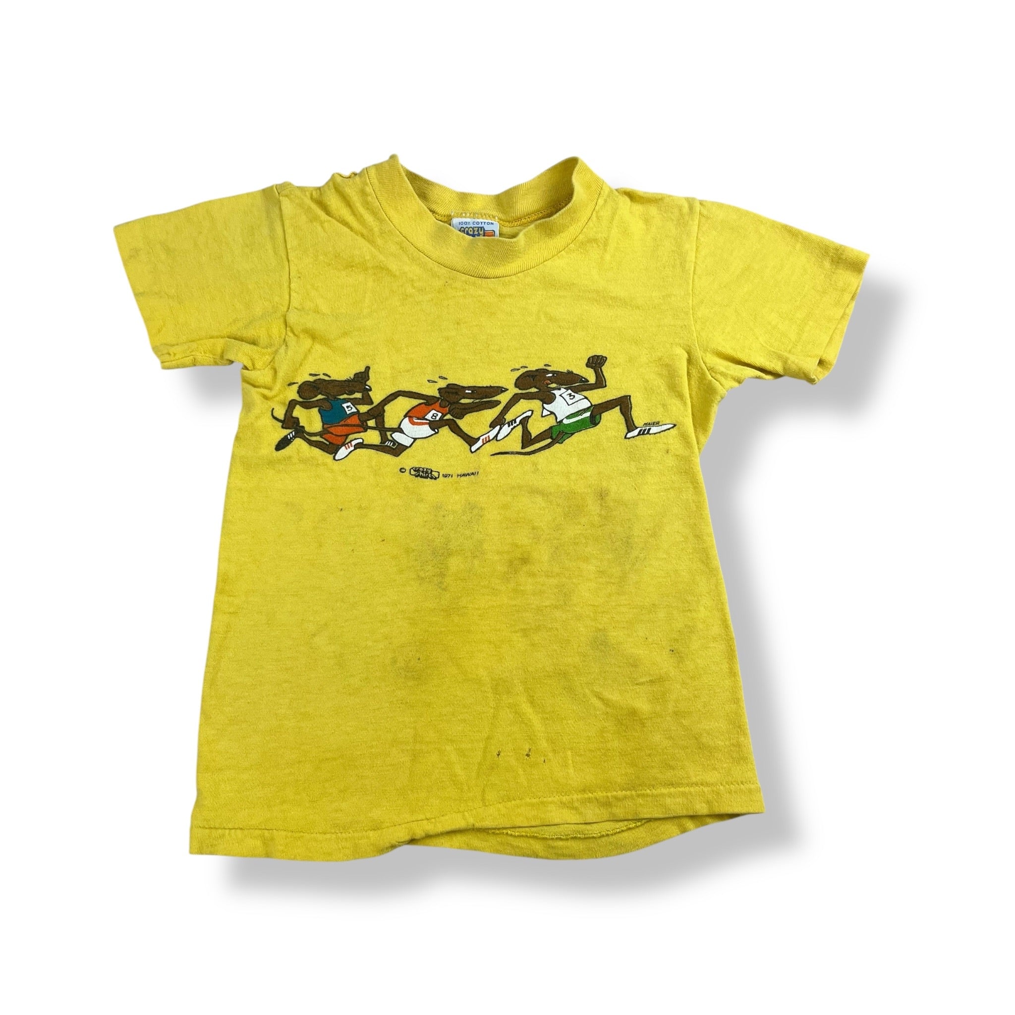 Vintage 70's Hawaiian Mice T-Shirt 3/4T
