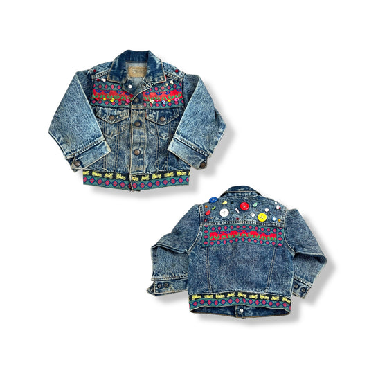 Vintage Orange Tab Levis Upcycle 3T