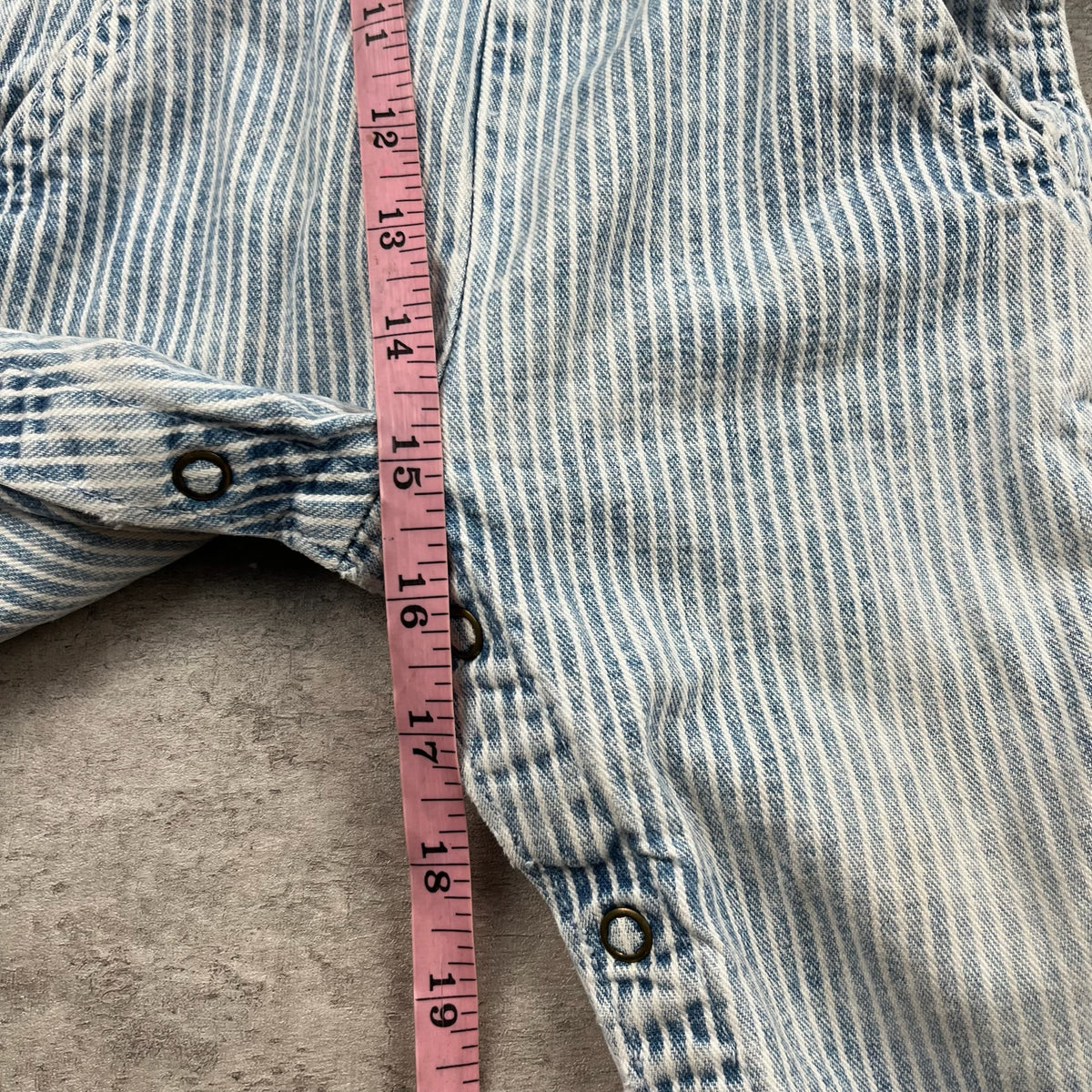 Vintage OshKosh Pinstriped Overalls 6-9M
