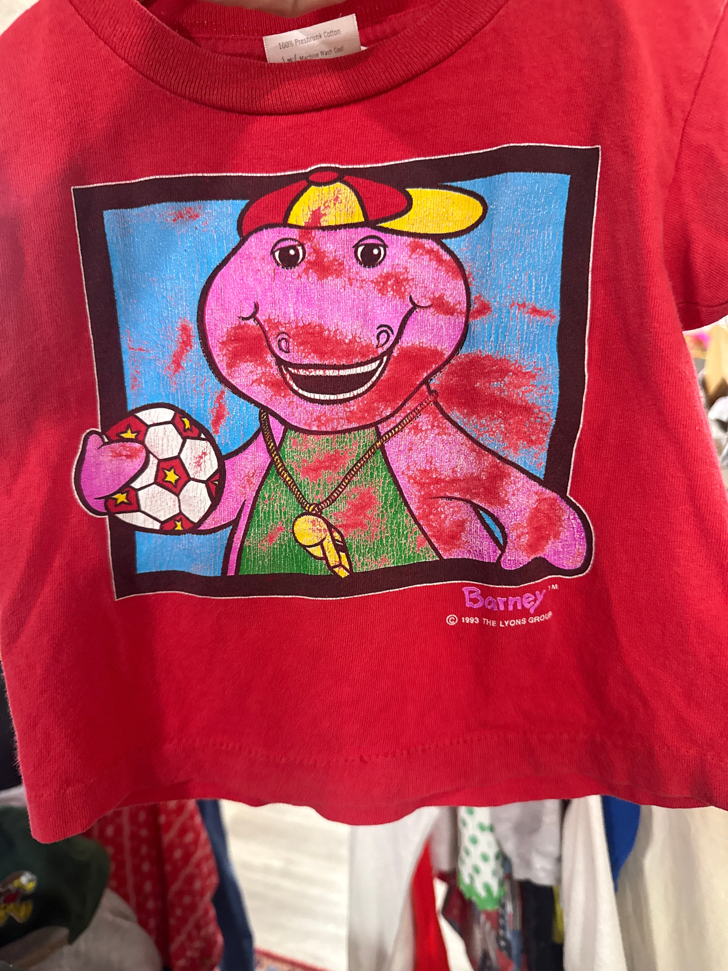 Vintage Barney The Dinosaur Soccer 2T