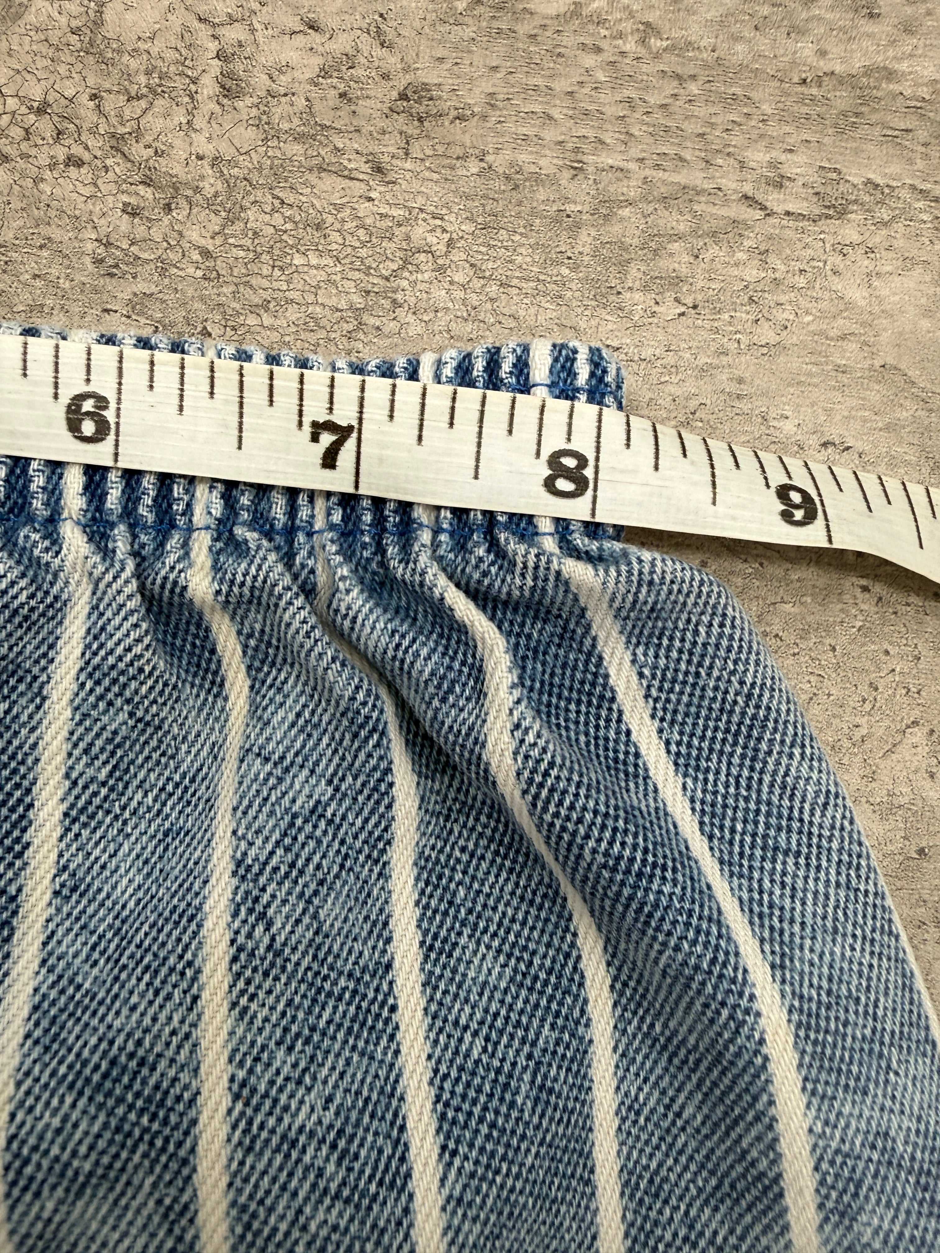 Vintage Elmo Striped Denim Shorts 3T
