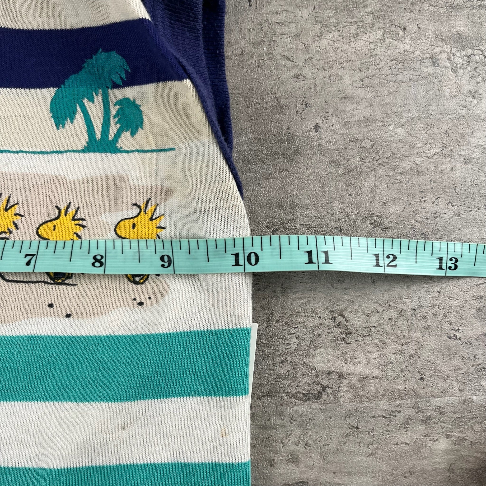 Vintage Snoopy & Woodstock Striped Muscle Tank 3T