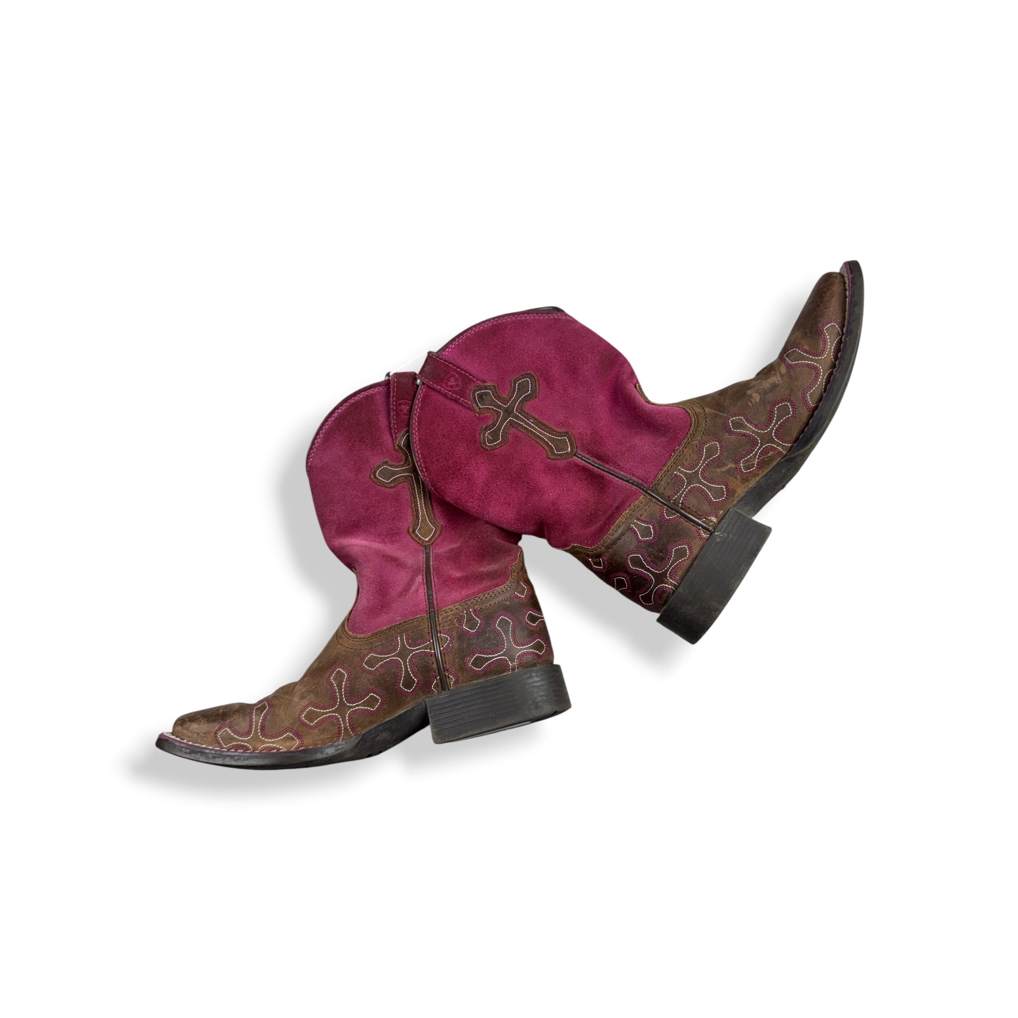 Y2K Western Cross Embroidered Boots 2Y
