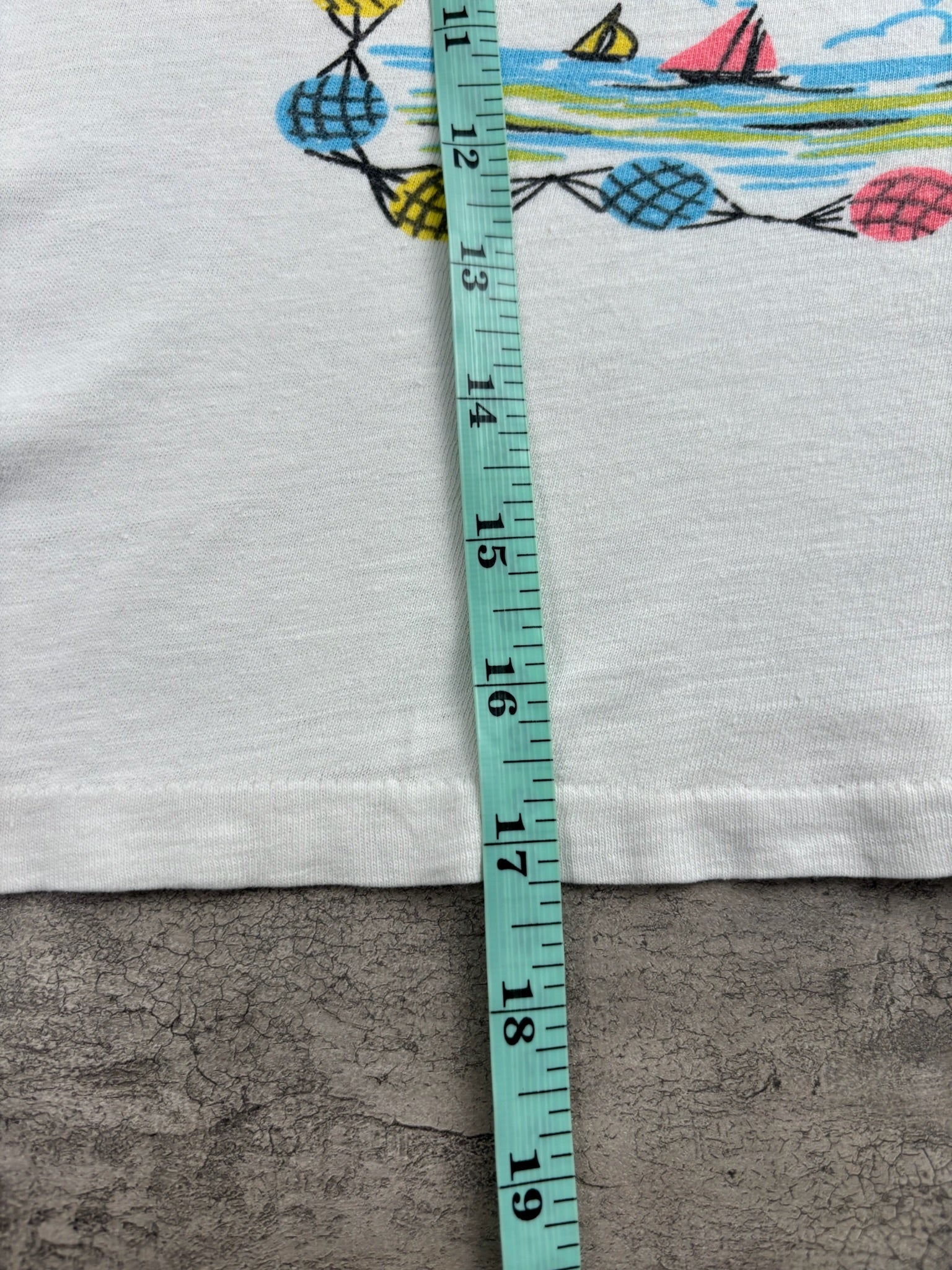 Vintage 60’s Water Print Honolulu Souvenir Shirt 3/4T
