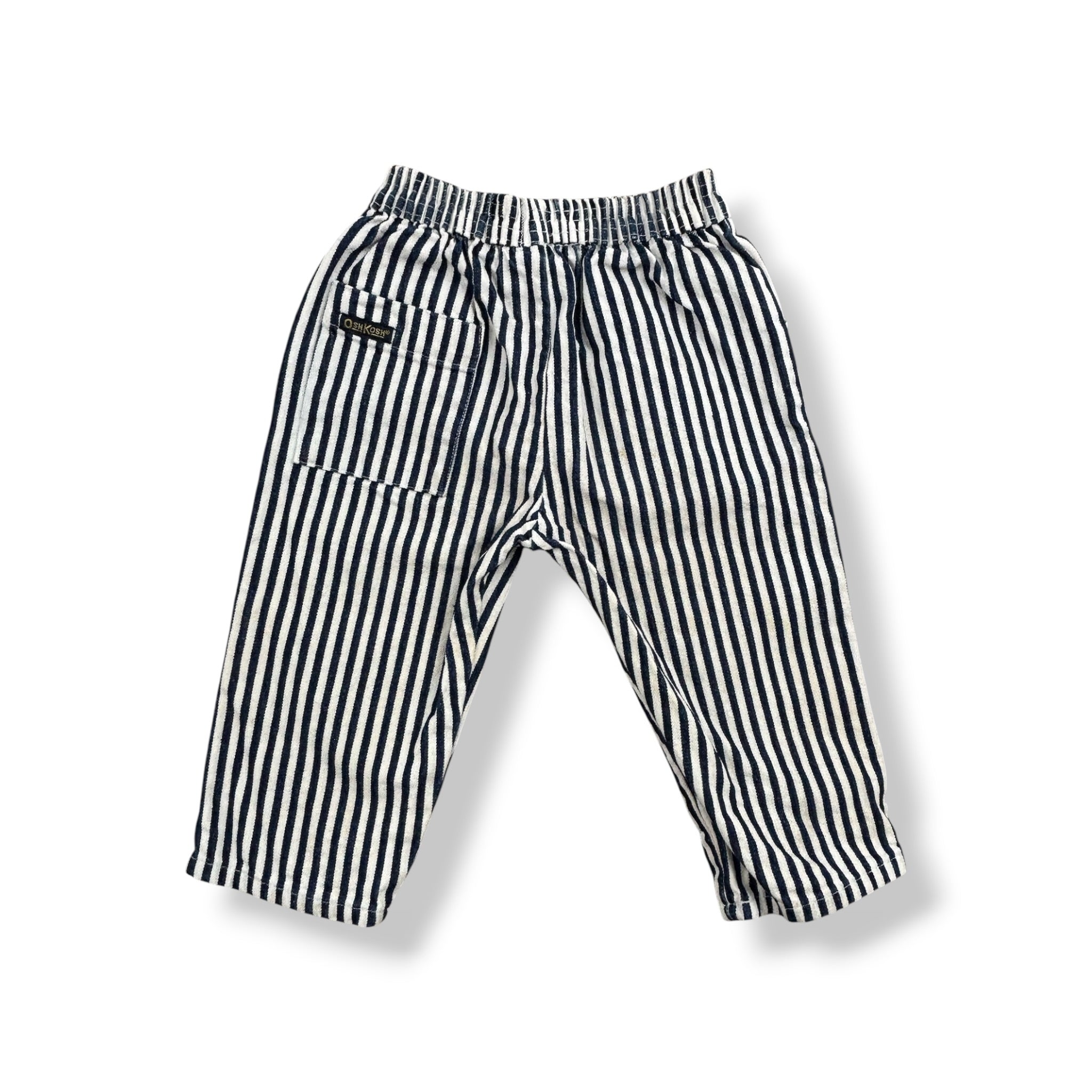 Vintage OshKosh Striped Jeans 12-18 Mo