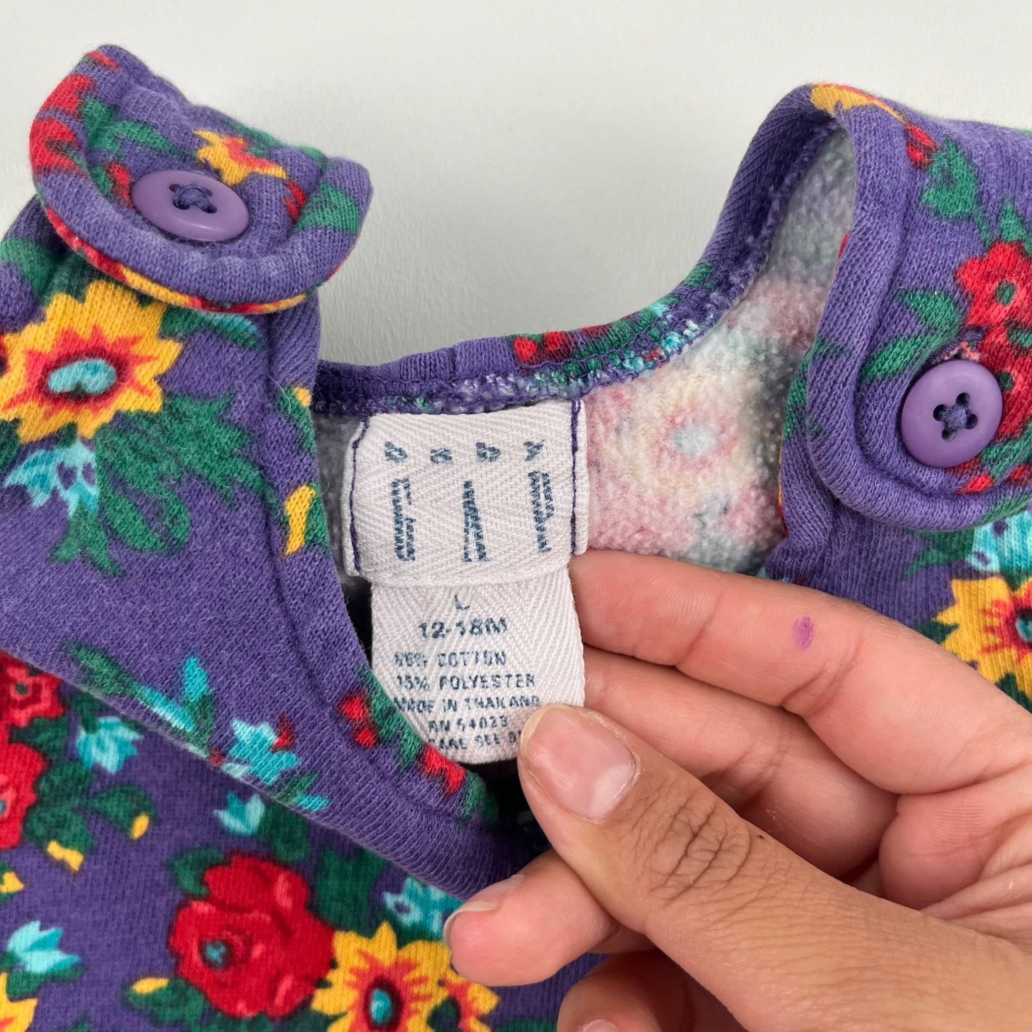 Vintage Baby Gap Floral Romper 18 Months