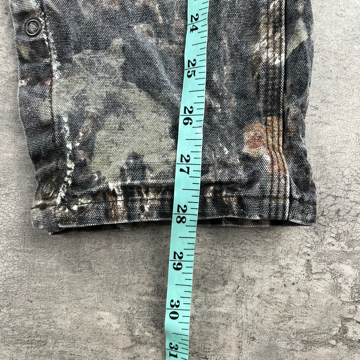 Vtg Carhartt Camo Overalls 24M