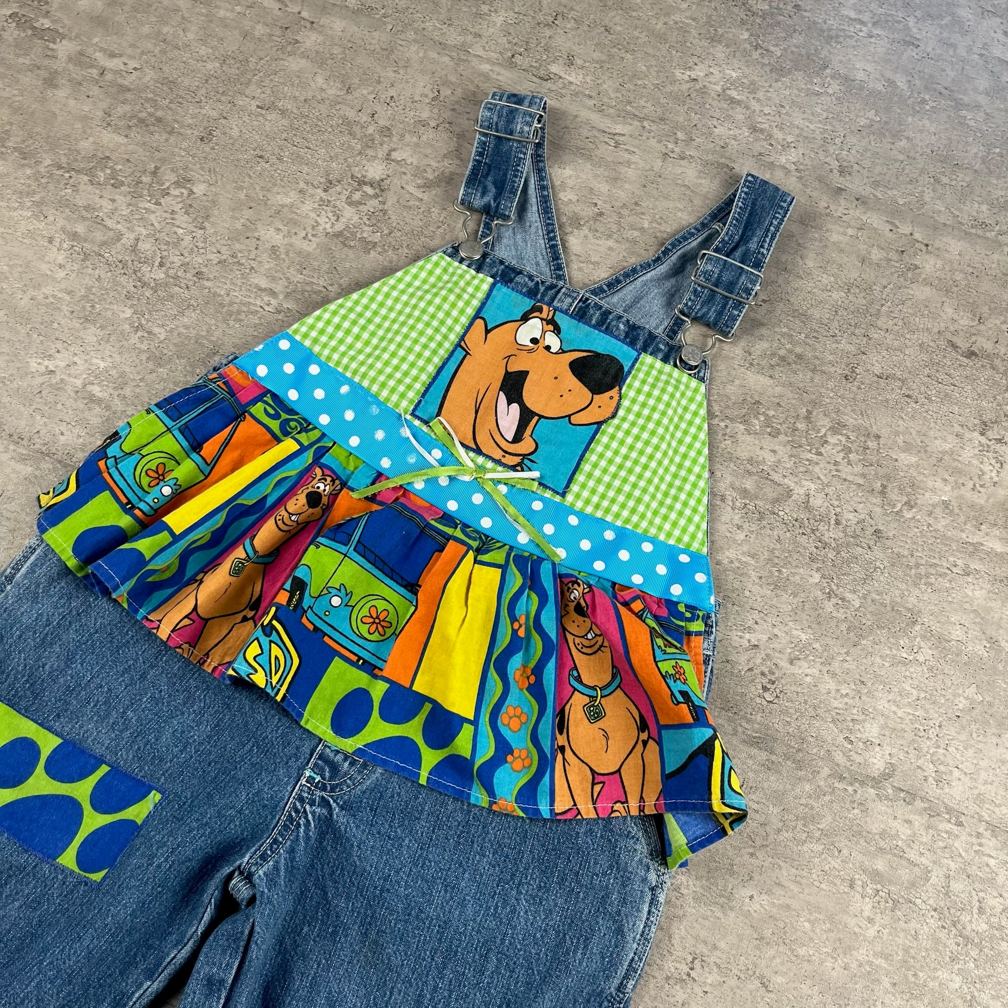 Scooby Doo Upcycled Overalls 4/5T