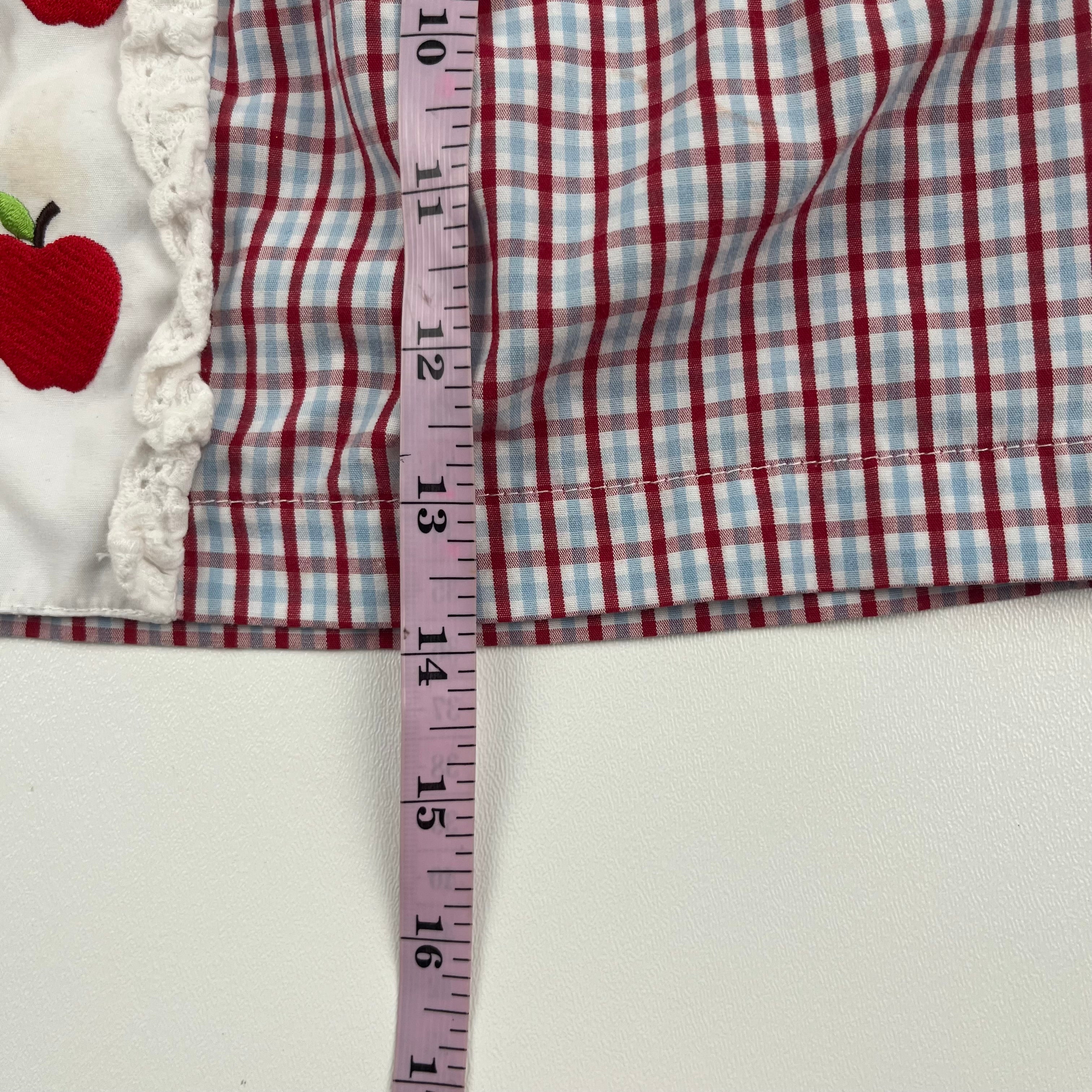 Y2K Apple Gingham Dress 18M