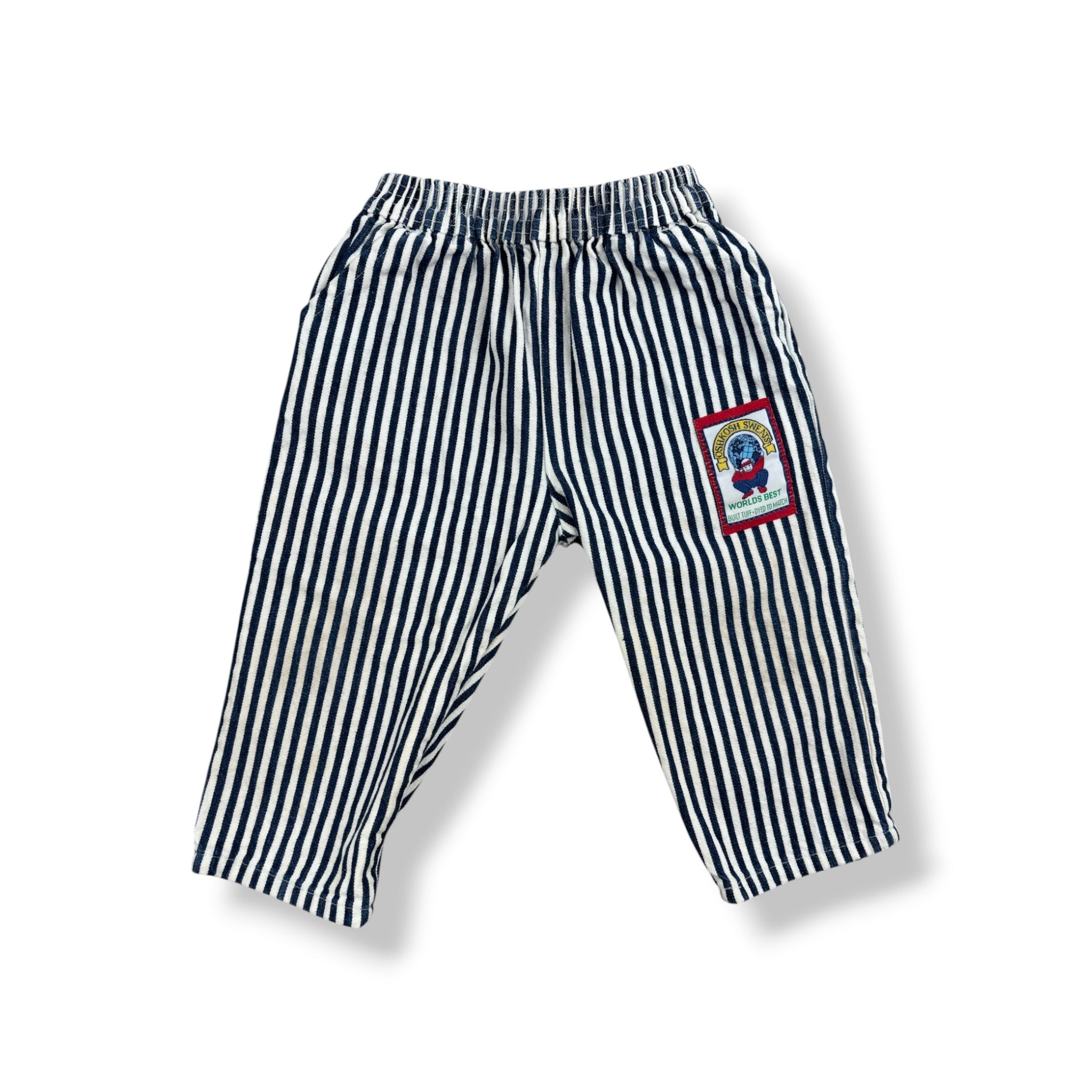 Vintage OshKosh Striped Jeans 12-18 Mo