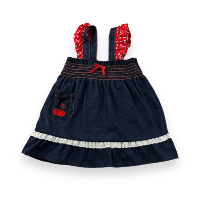 Vintage Health-tex Denim Cherry Dress 2T