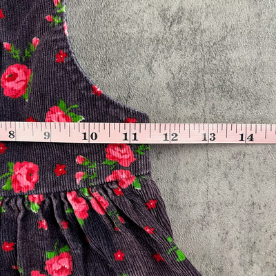 Vintage OshKosh Floral Corduroy Dress 3T