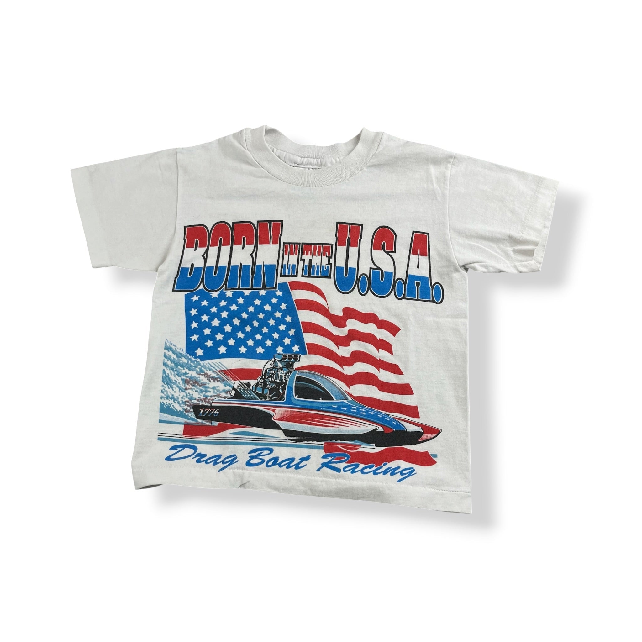 Vintage Born In The USA Drag Boat Racing 3T