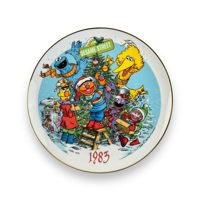 Vintage 1983 Sesame Street Holiday Plate