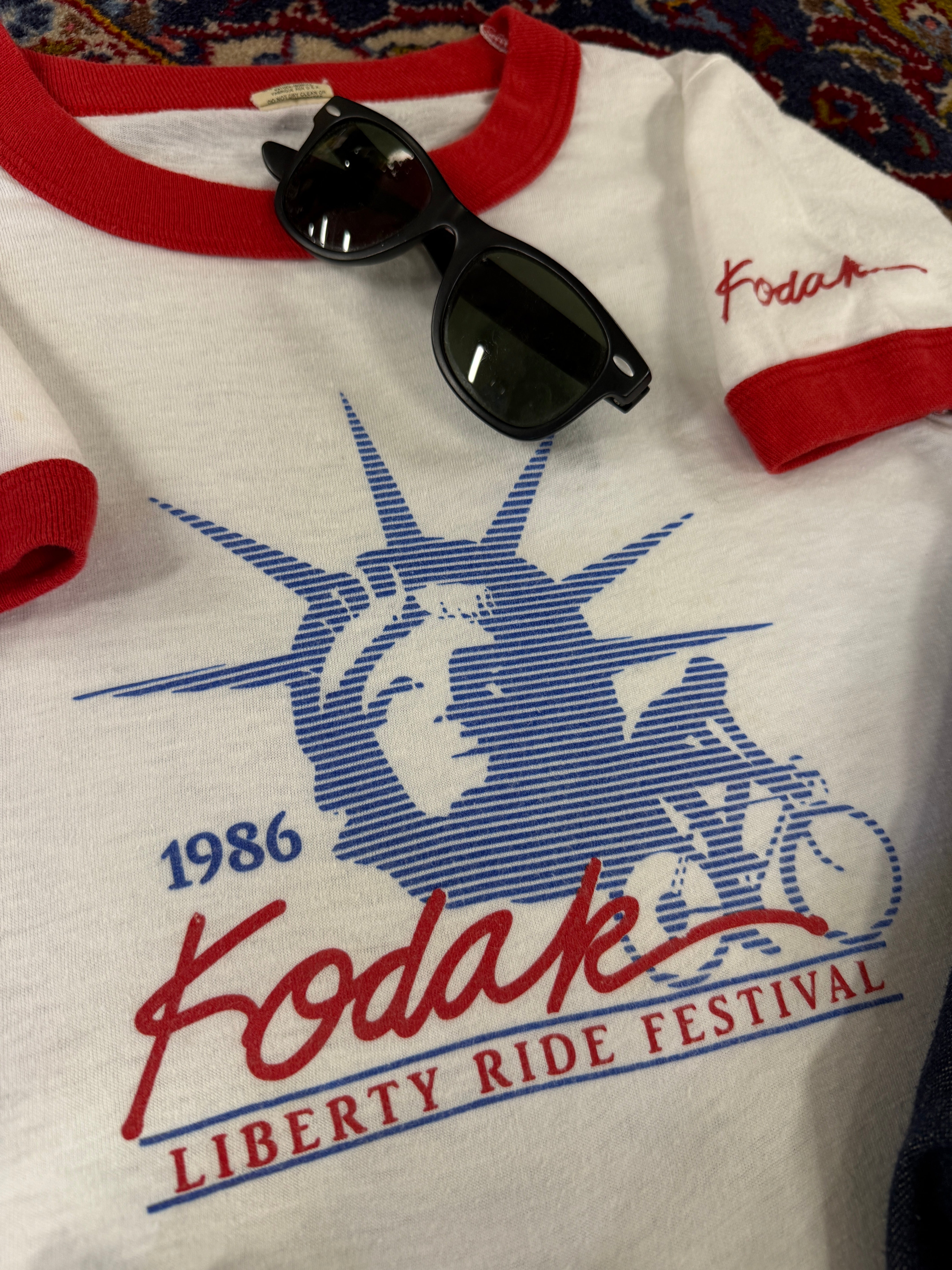 Vintage '86 Kodak Liberty Ride Festival Ringer 5/6T