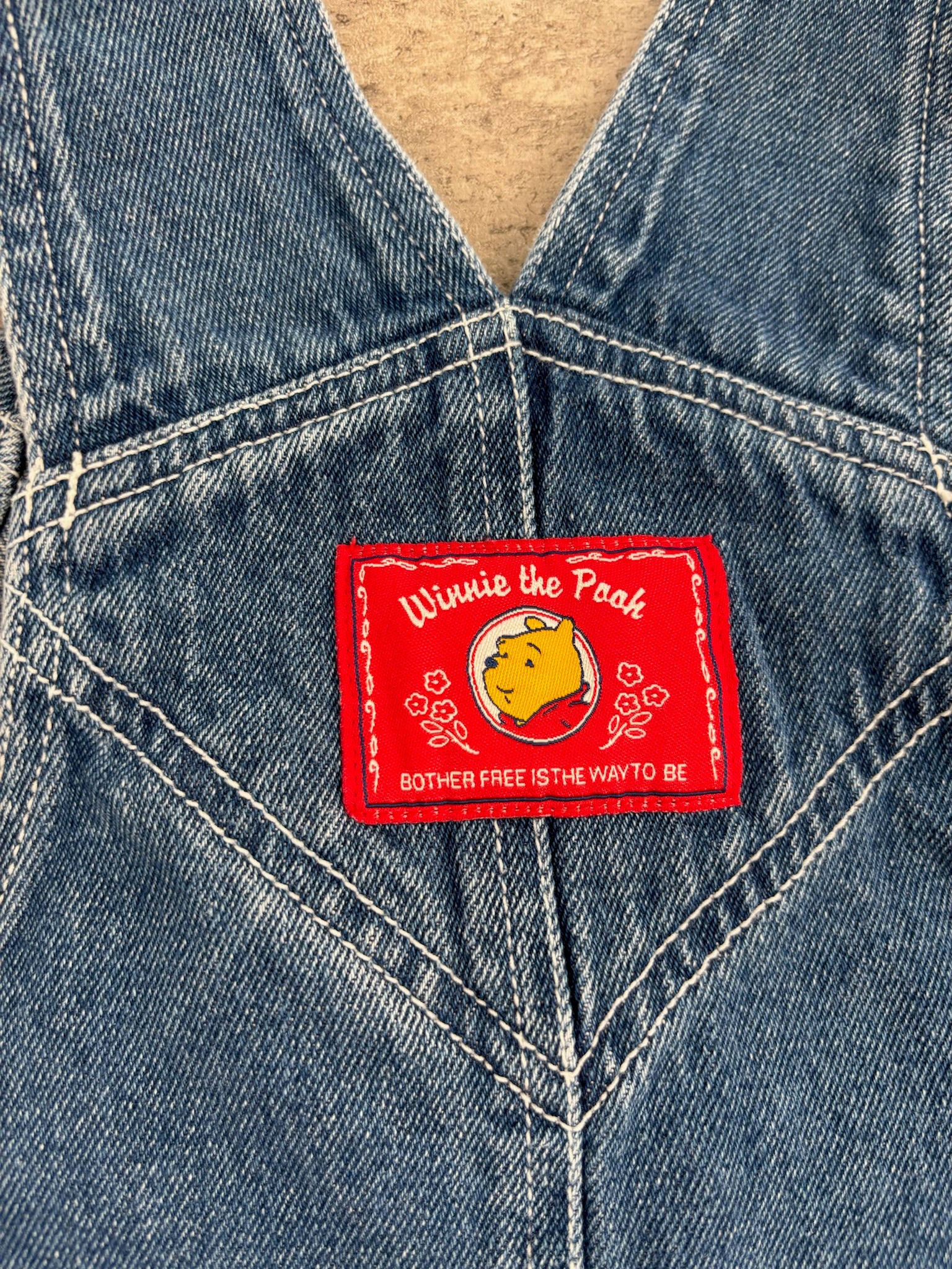 Vintage Winnie The Pooh Shortalls Youth M