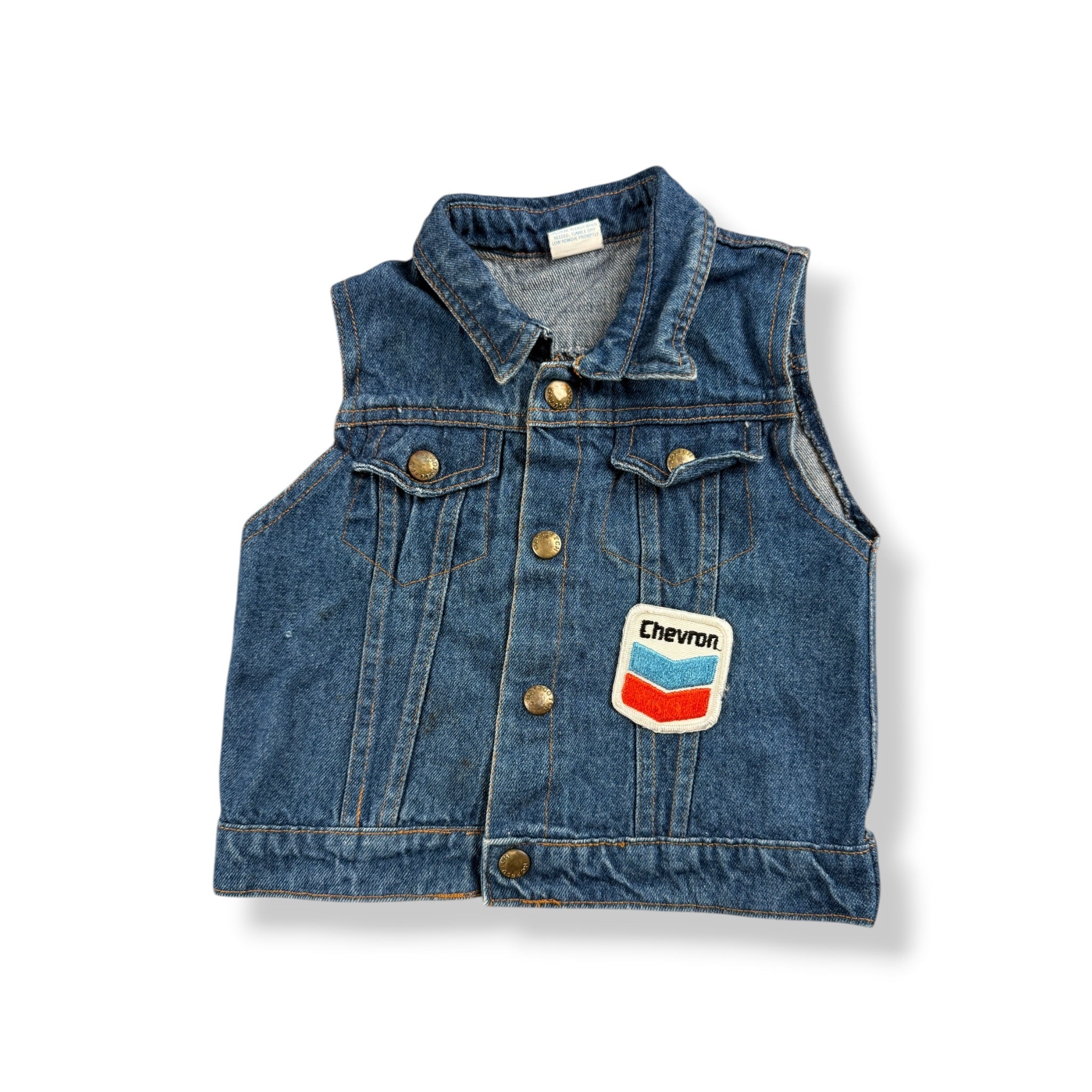 Vintage Chevron Denim Vest 18 Months