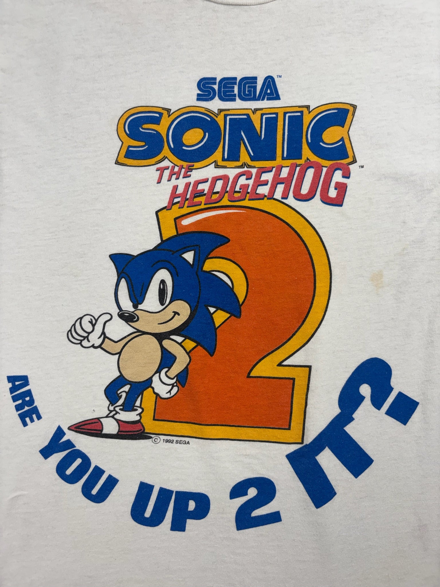 Vintage Sonic The Hedgehog Youth XL Adult Small