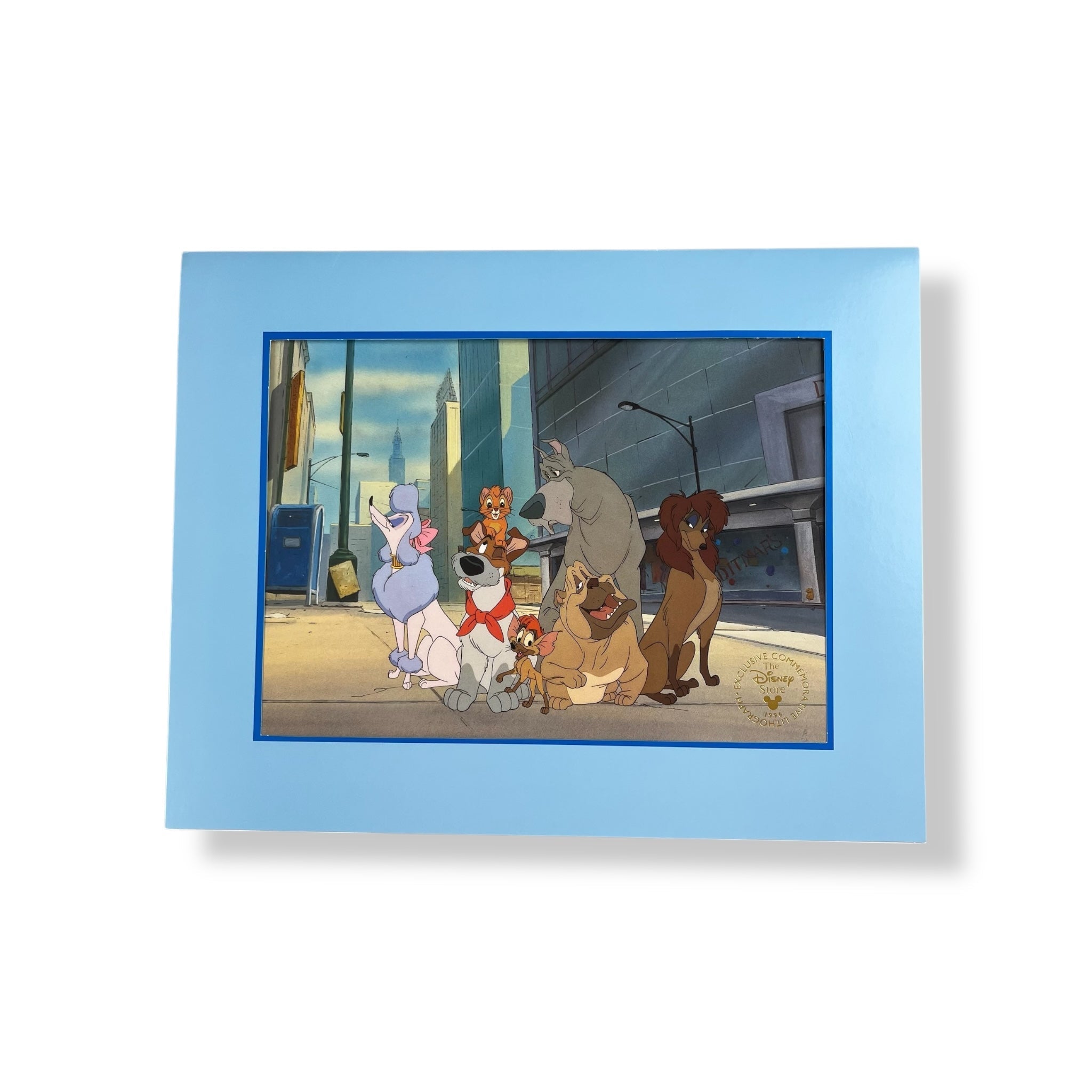 Vintage Disney Oliver & Company Lithograph 10X8