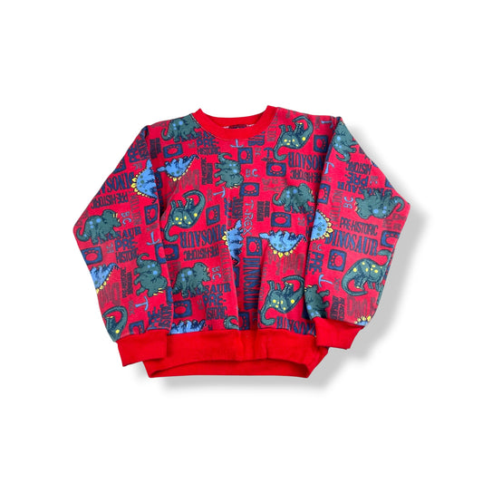 Vintage Dinosaur AOP Crewneck 4T