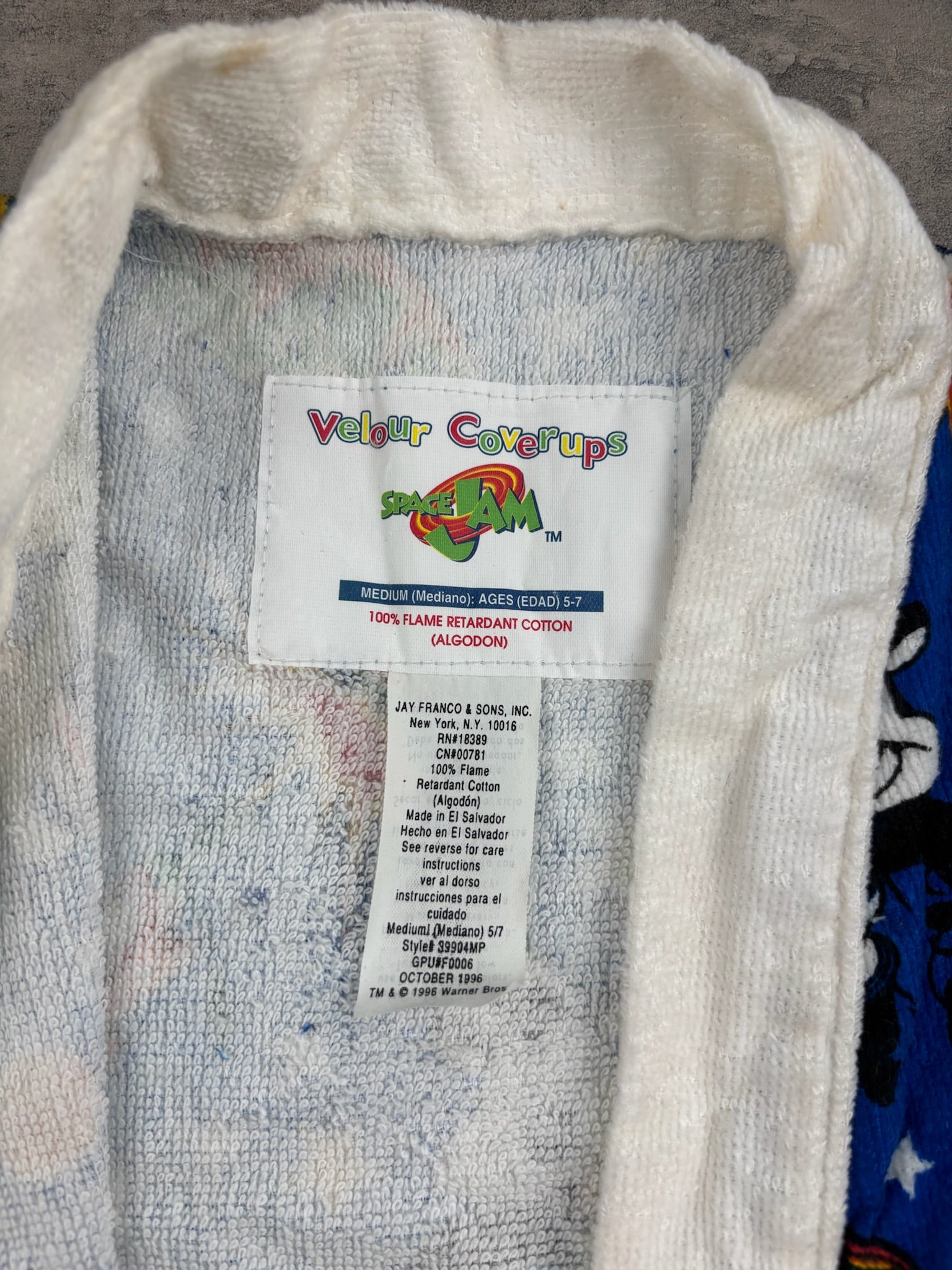 Vintage Deadstock Space Jam Robe 5-7