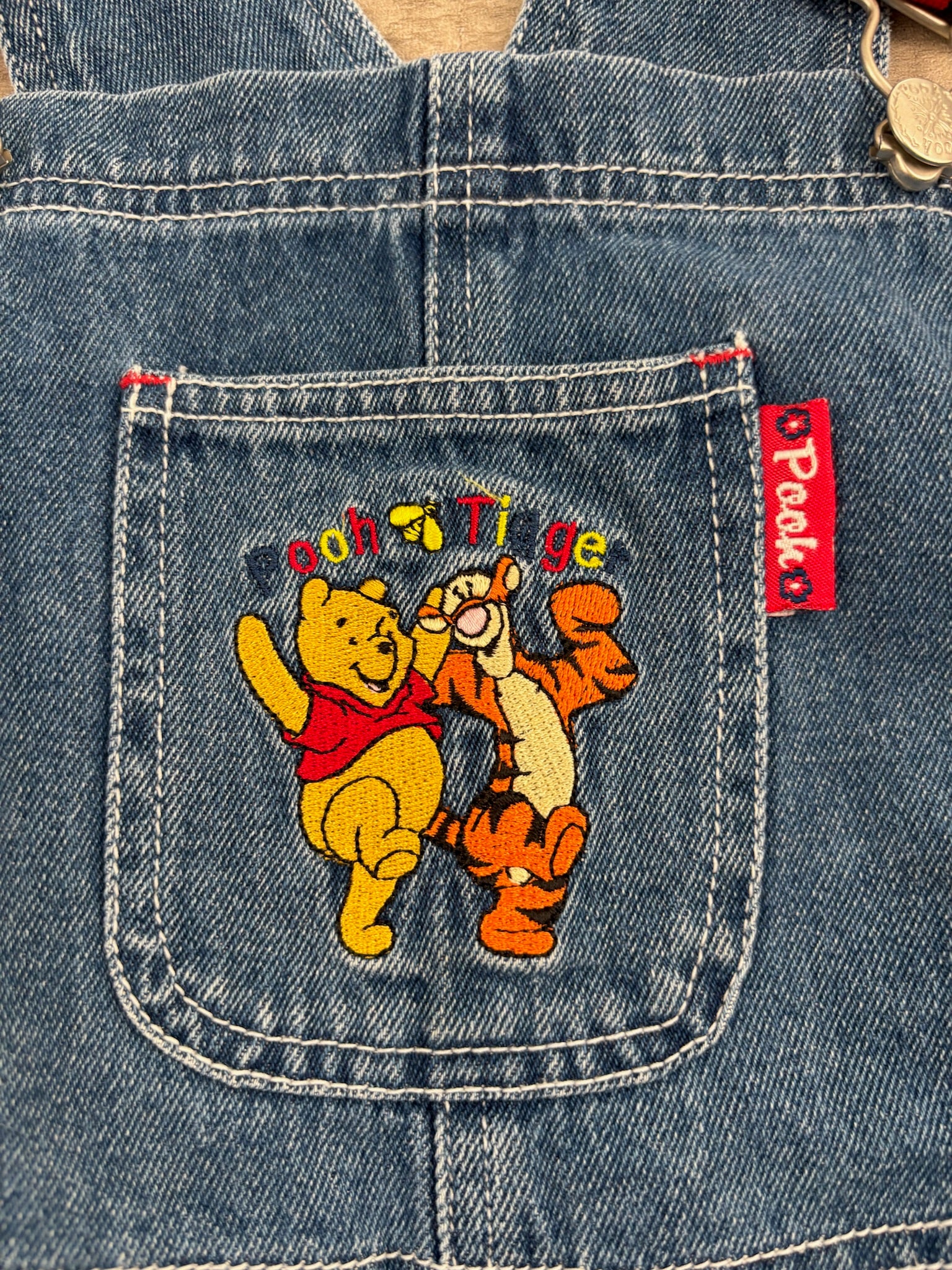 Vintage Winnie The Pooh Shortalls Youth M