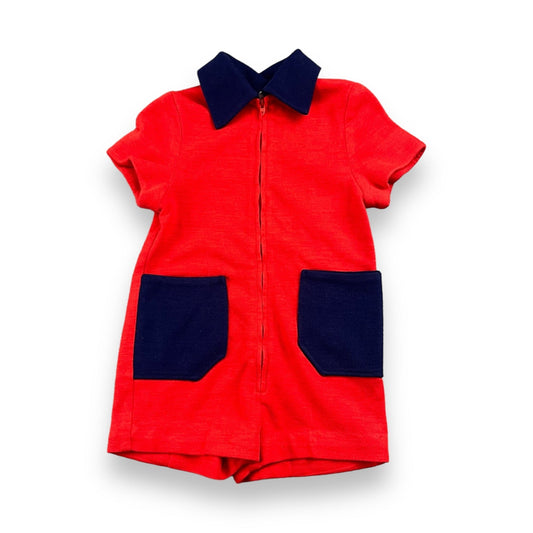 Vintage 70’s Color Block Romper 18 Months