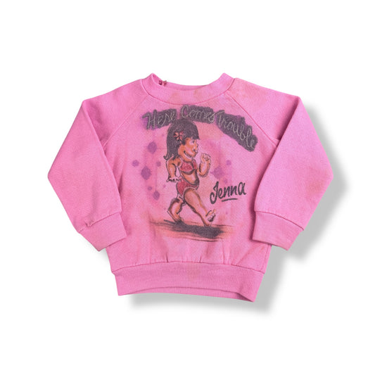 Vintage Here Comes Trouble Sweater 18 Months