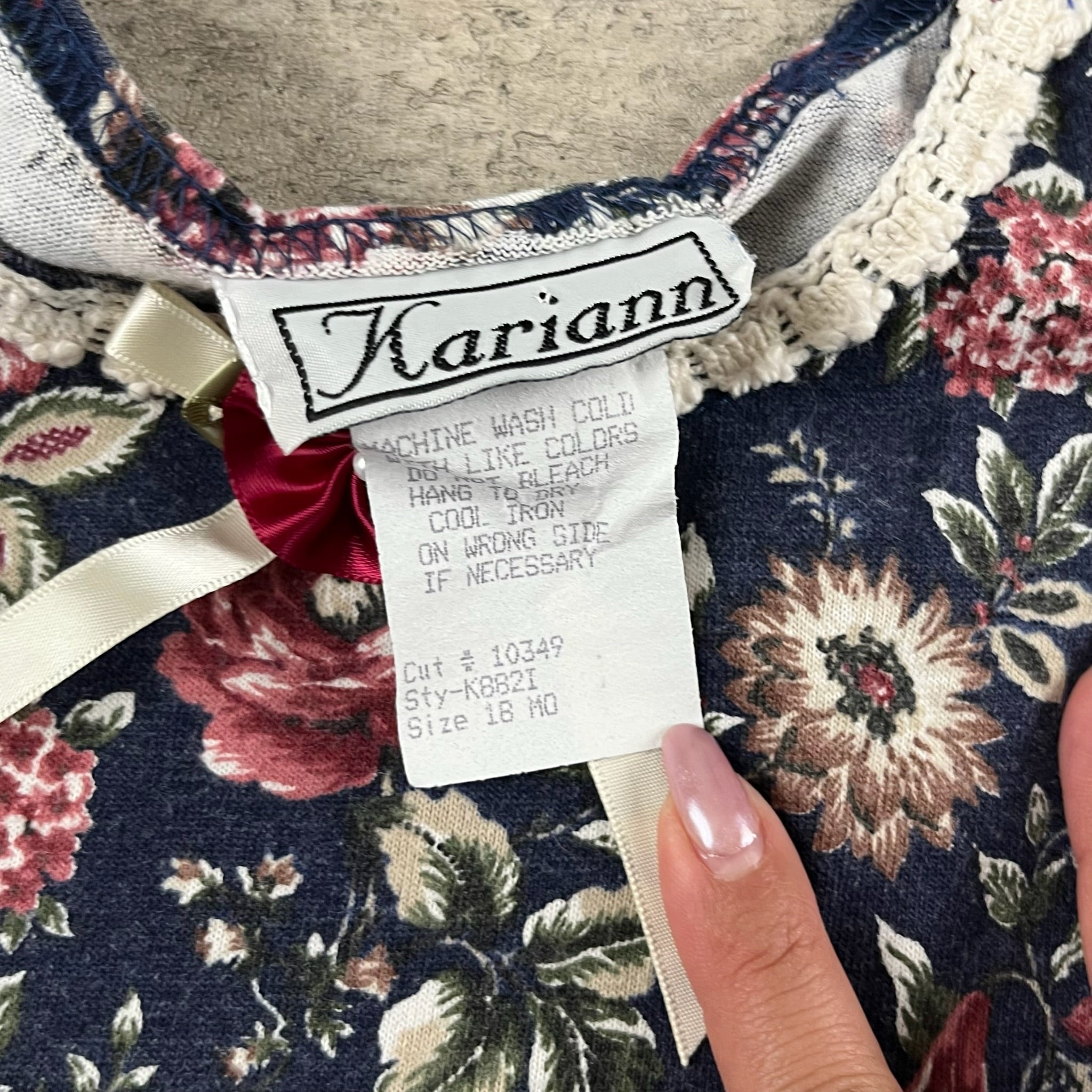 Vintage Floral Pelpum Top 2T