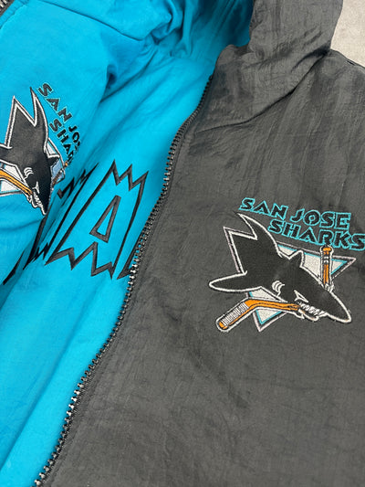 Vintage Pro Player San Jose Sharks Puffer Youth Large