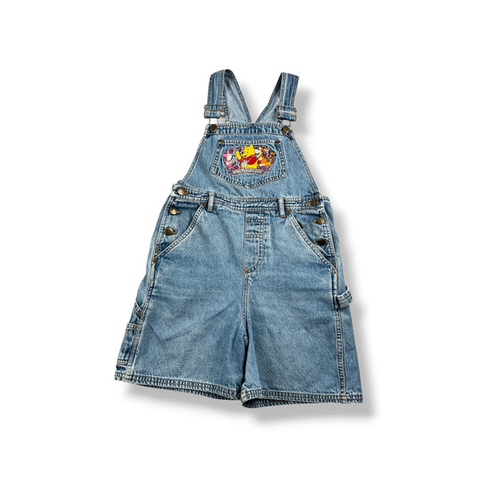 Vintage Winnie The Pooh Denim Shortalls Adult Small