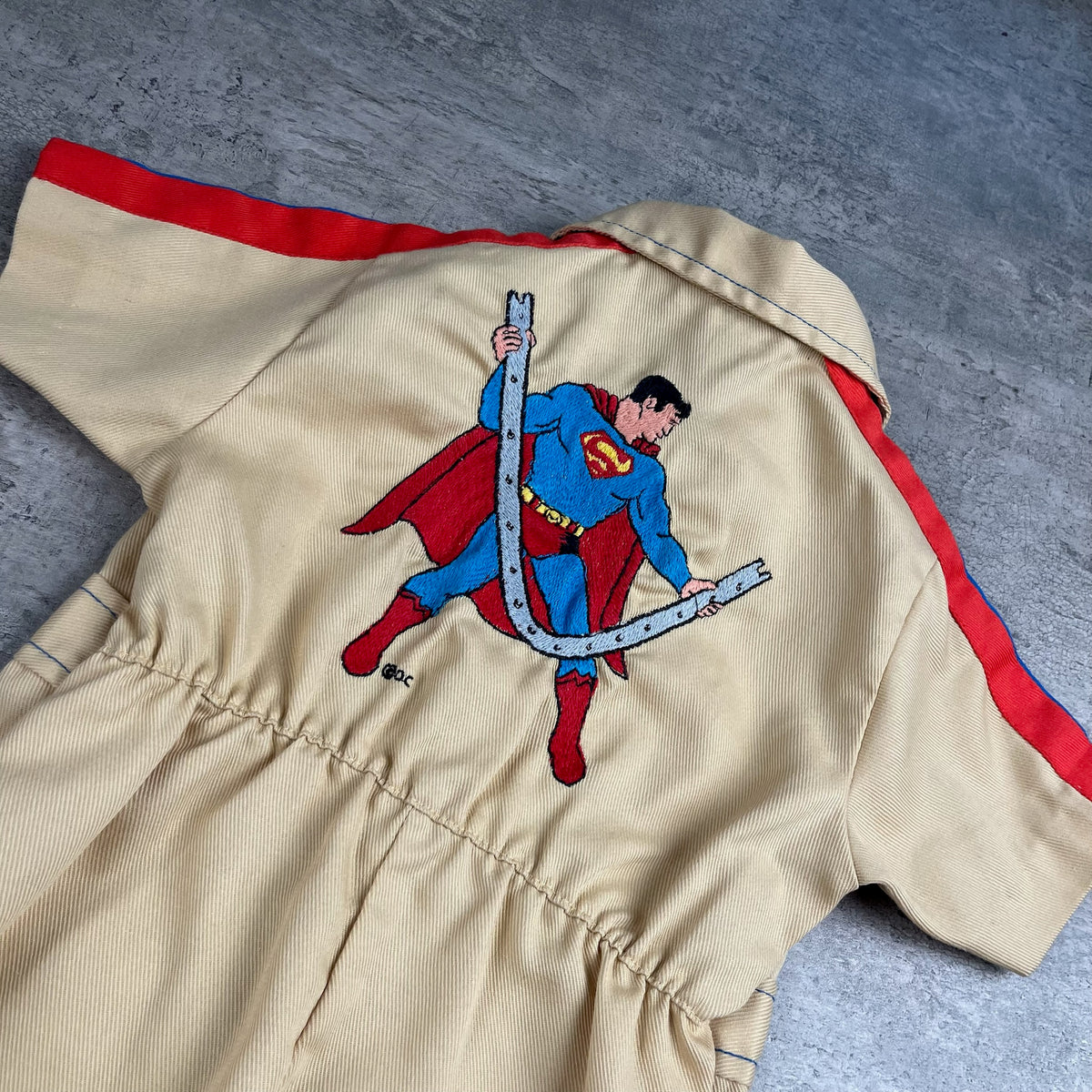 Vtg 70's Superman Coveralls 2T