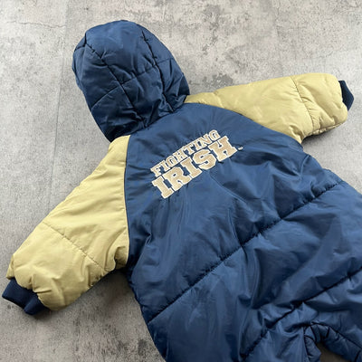 Vintage Notre Dame Snowsuit Romper 18 Months