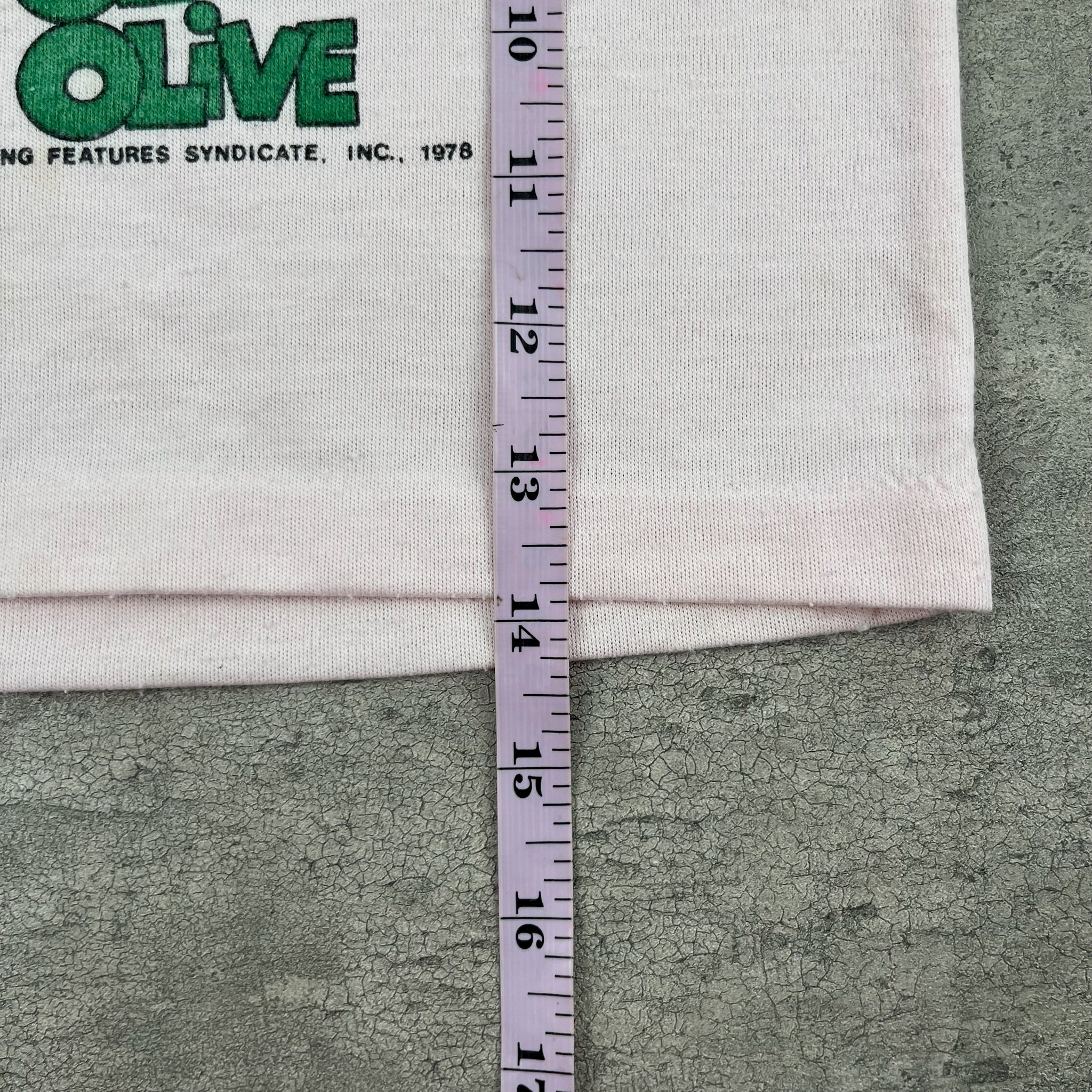 Vintage 70's Olive Popeye Shirt 18-24 Mo