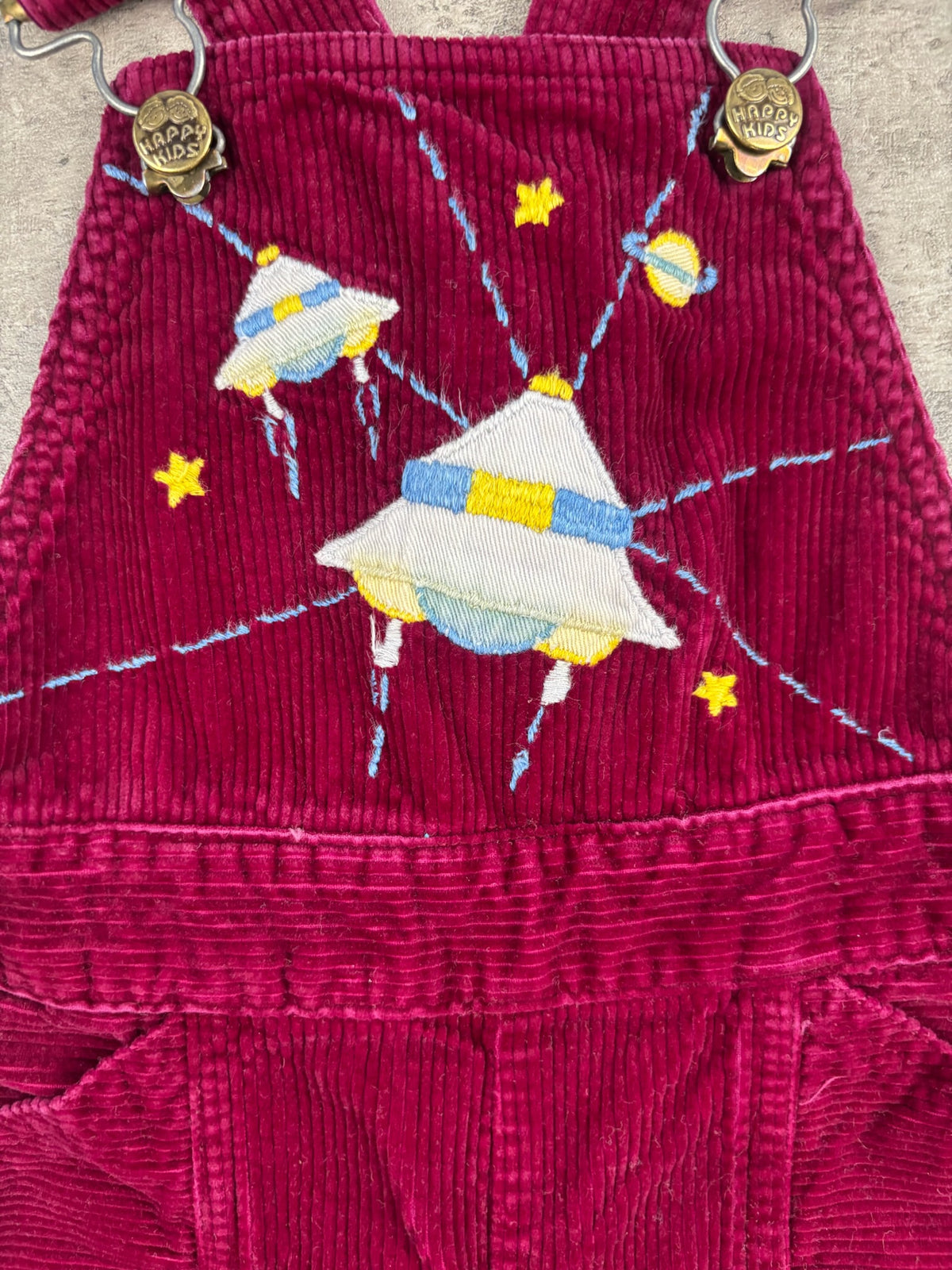 Vintage Spaceship Overalls 2T