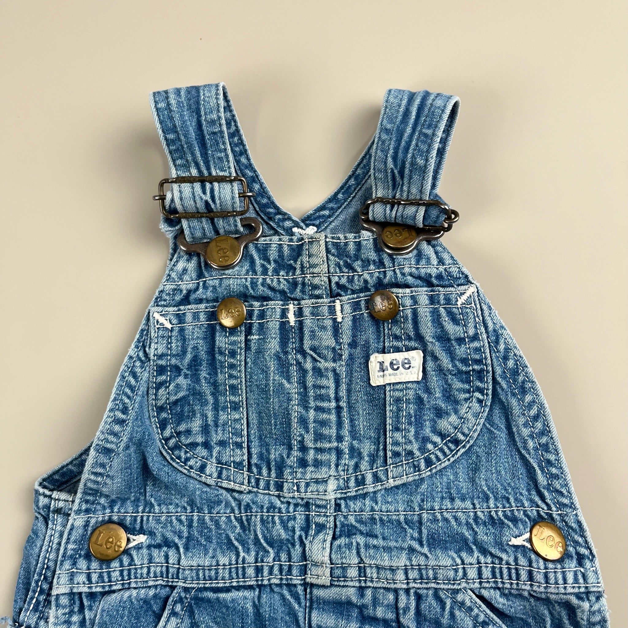Vintage Lee Denim Overalls 18 Months