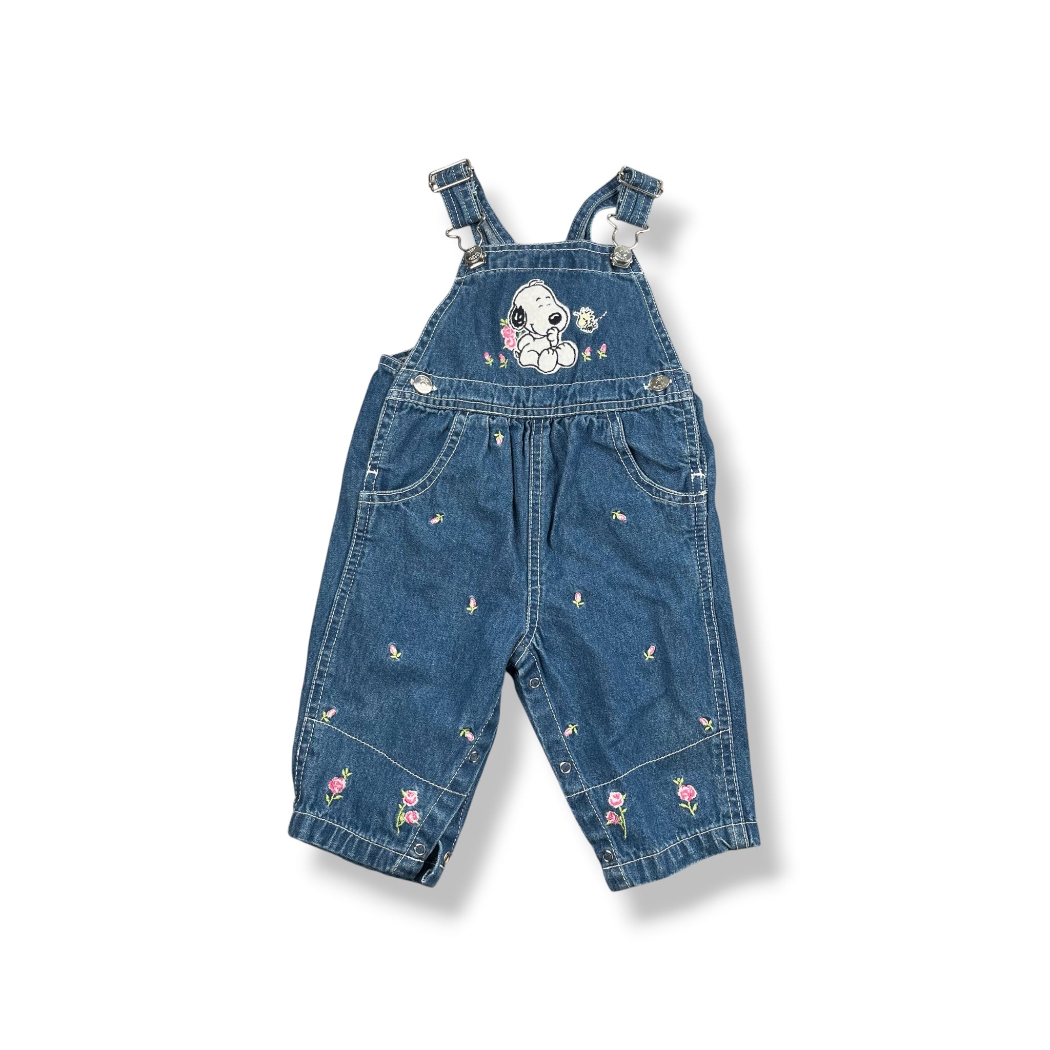 Y2K Baby Snoopy Overalls 9 Months