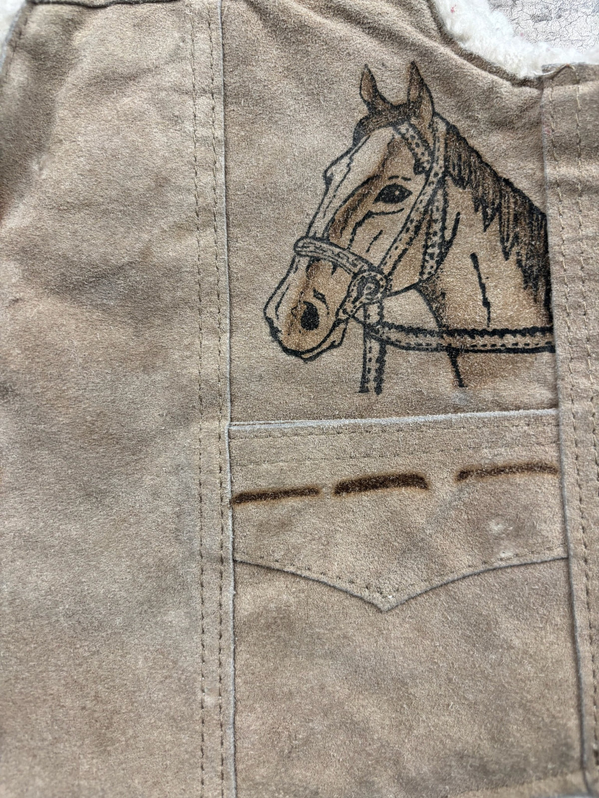 Vintage Horse Sherpa Vest 3T