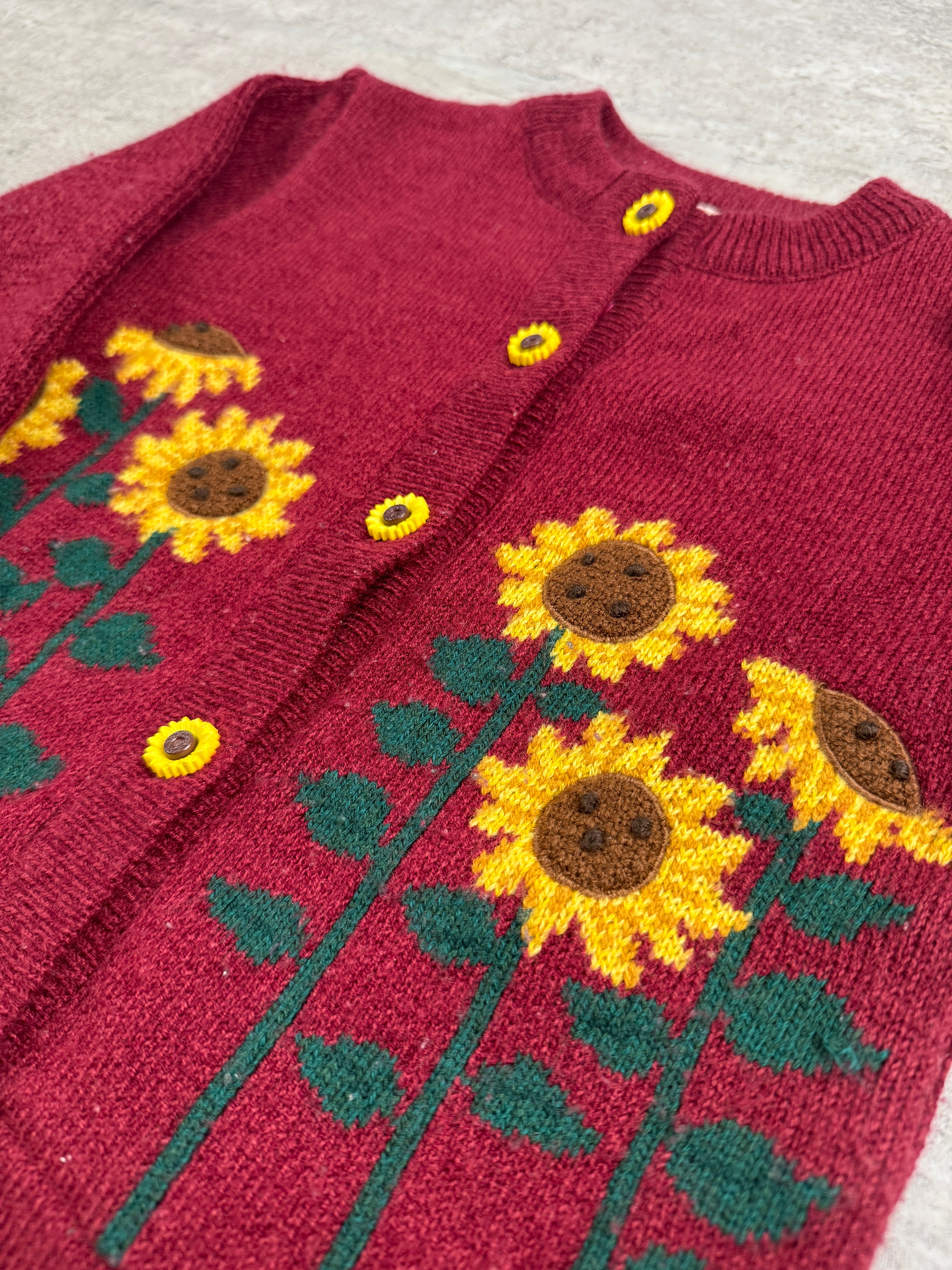 Vintage Sunflower Cardigan 3T