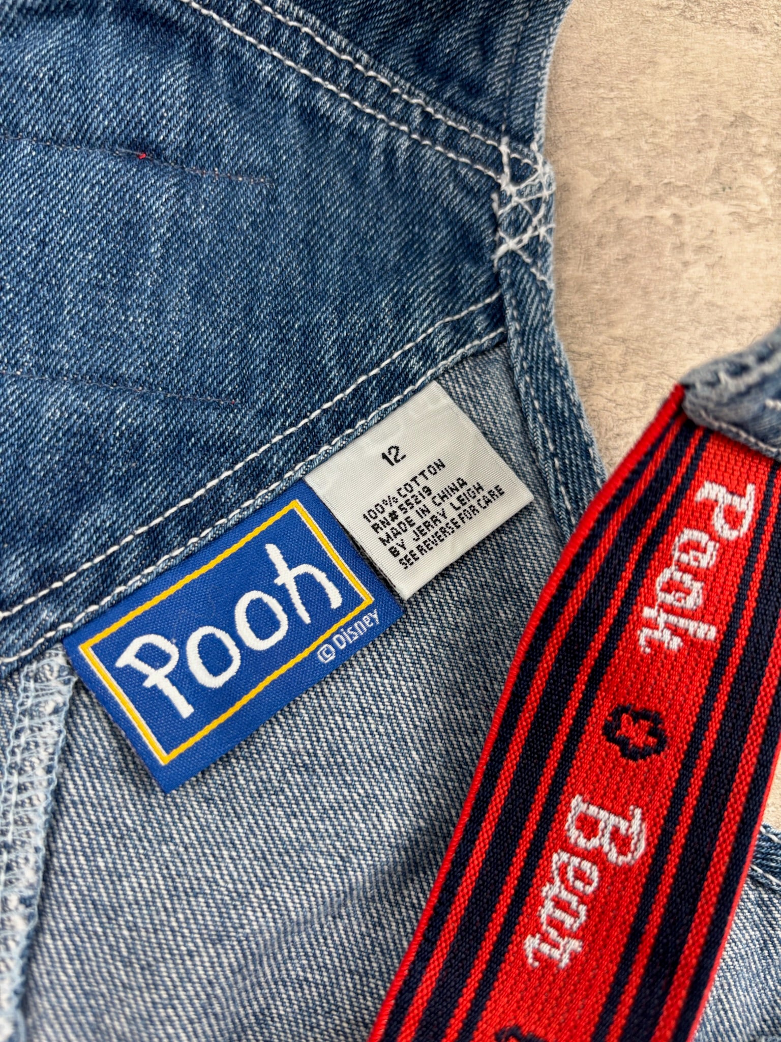 Vintage Winnie The Pooh Shortalls Youth M