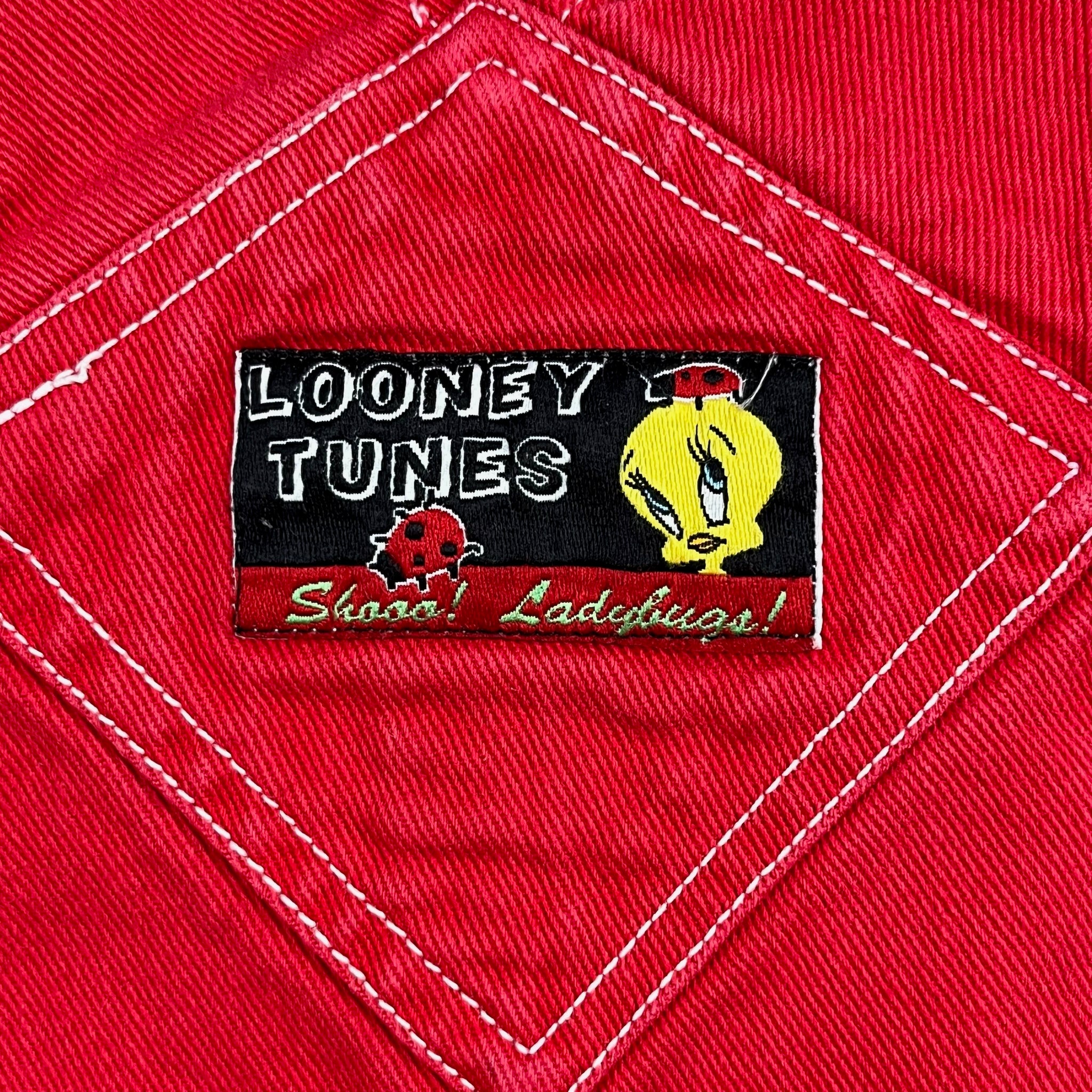 Vintage Looney Tunes Tweety Bird Shortalls Youth Large