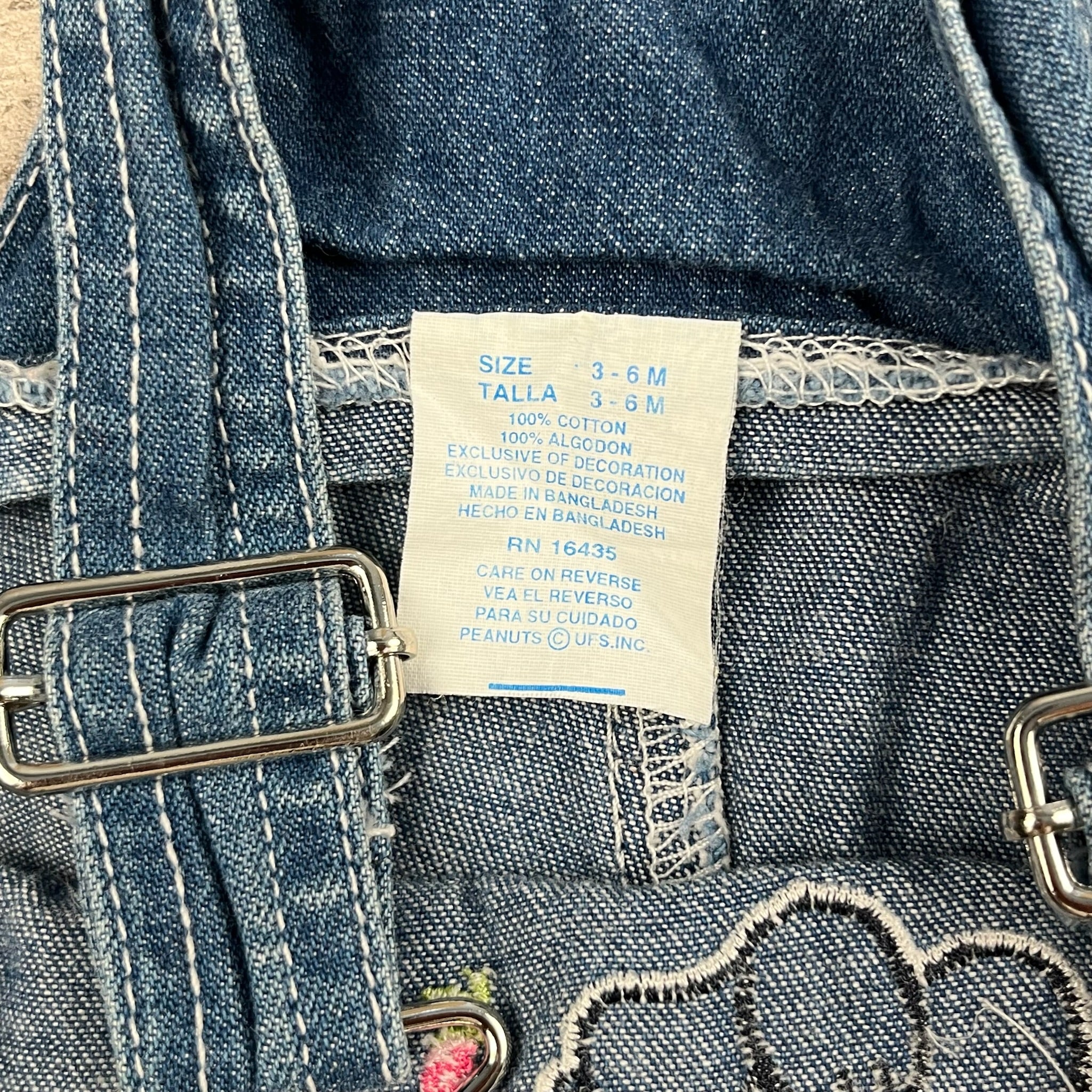 Y2K Baby Snoopy Overalls 9 Months