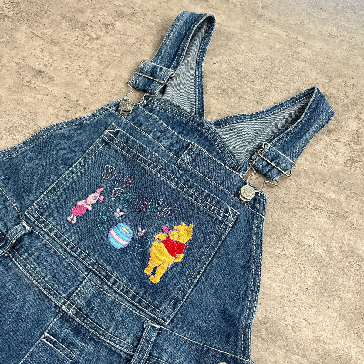 Vintage Pooh Shortalls 10-12