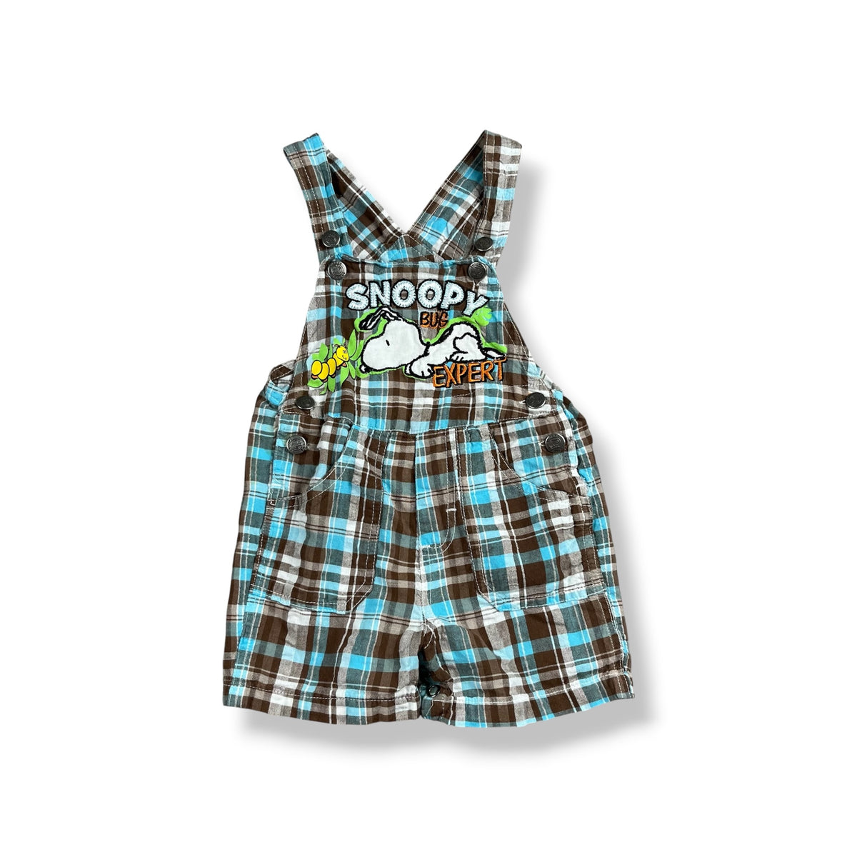 Y2K Snoopy Shortalls 12-18M