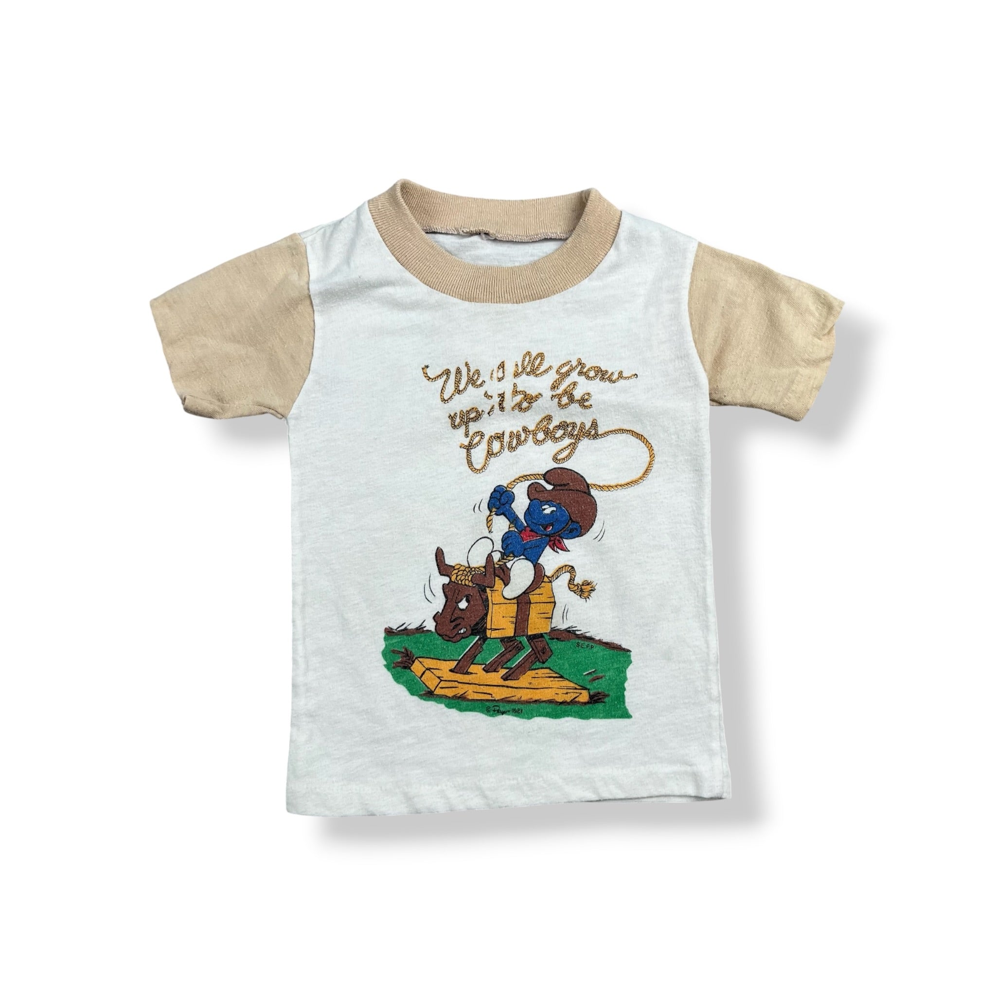 Vintage Smurf Western 18 Months