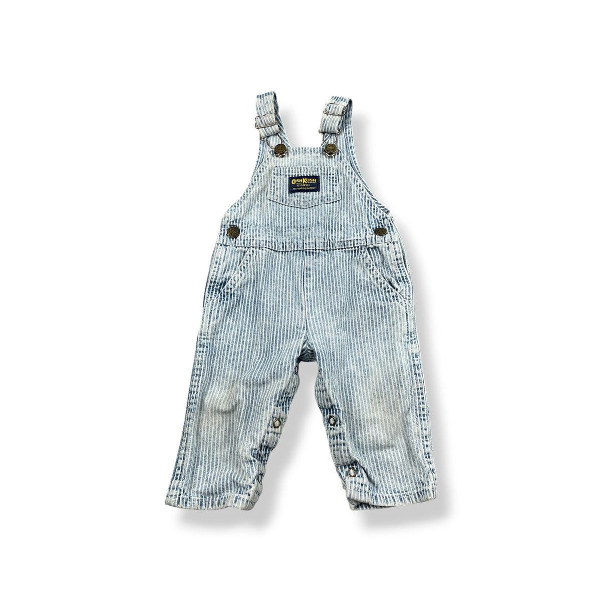 Vintage OshKosh Pinstriped Overalls 6-9M