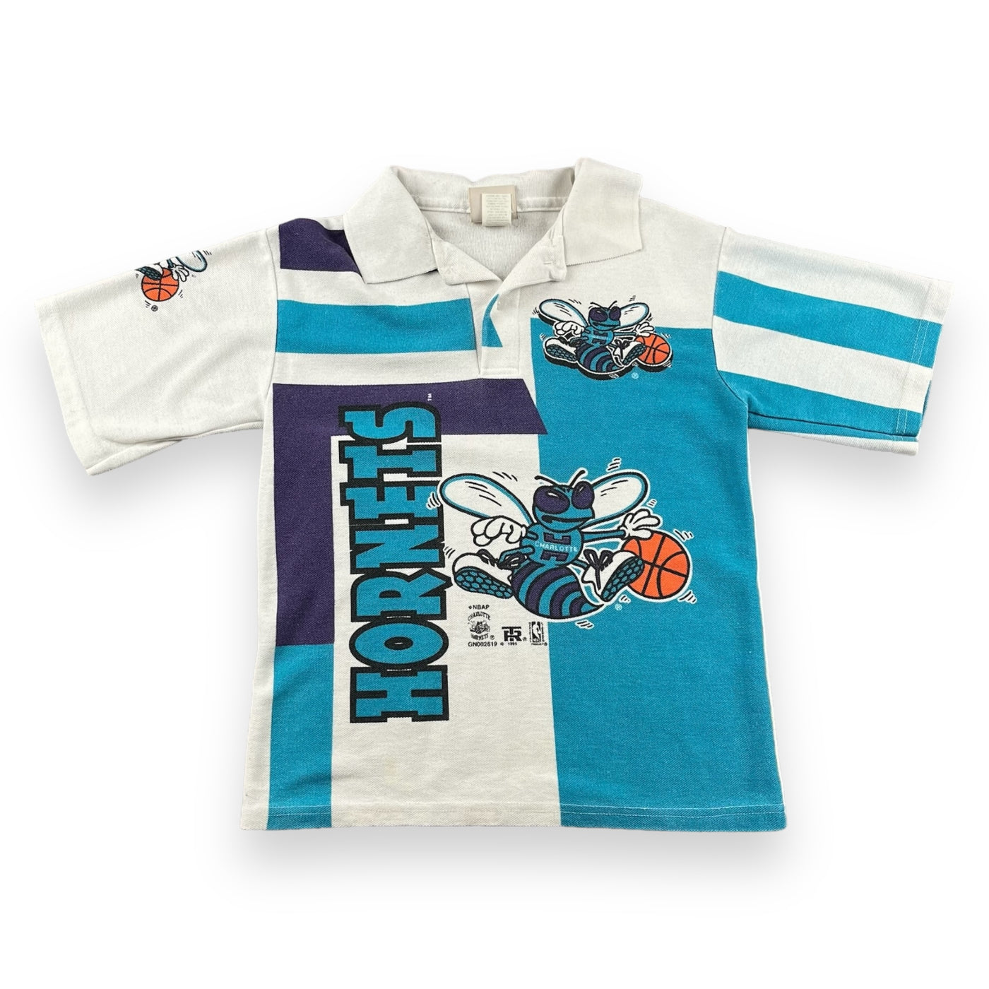 Vintage ‘96 Charlotte Hornets Polo Youth Medium