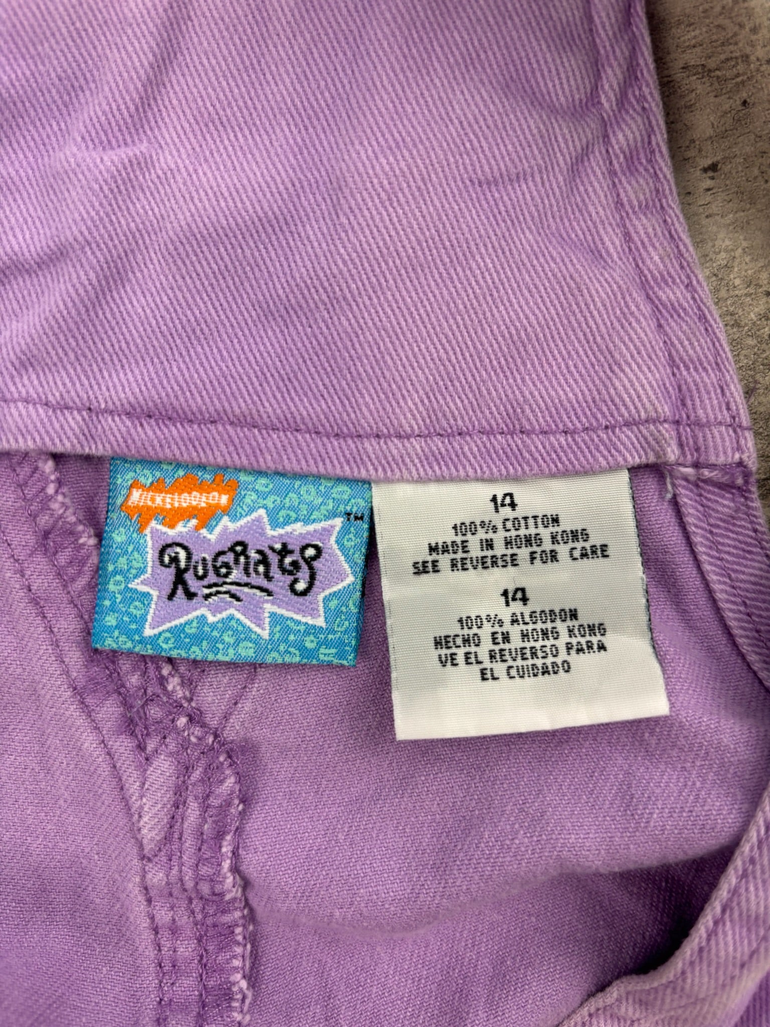 Vintage Rugrats Shortalls Youth Large