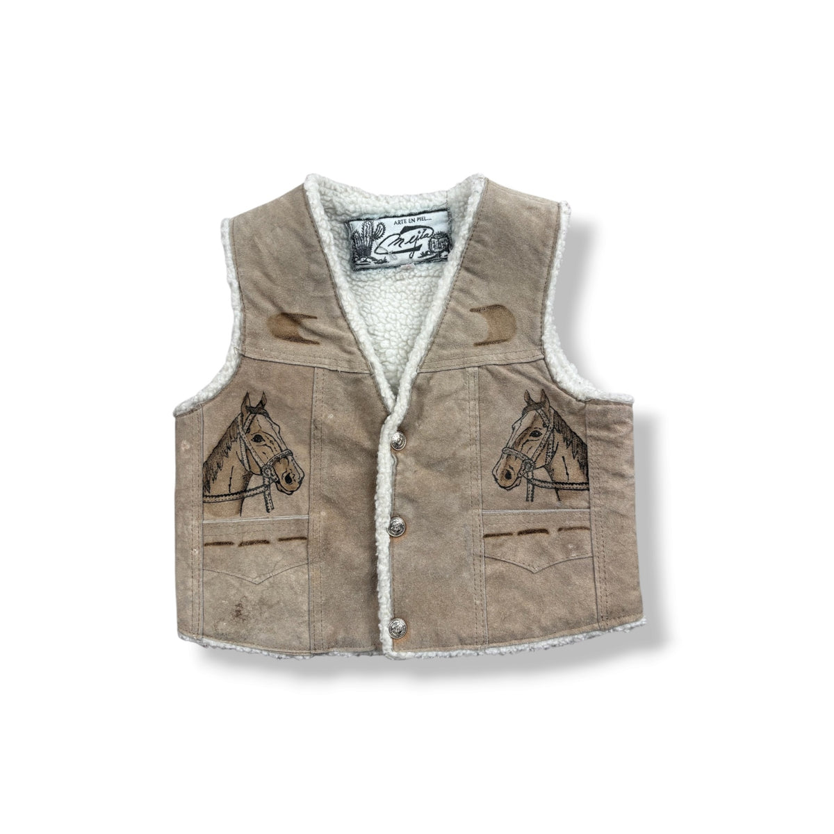Vintage Horse Sherpa Vest 3T